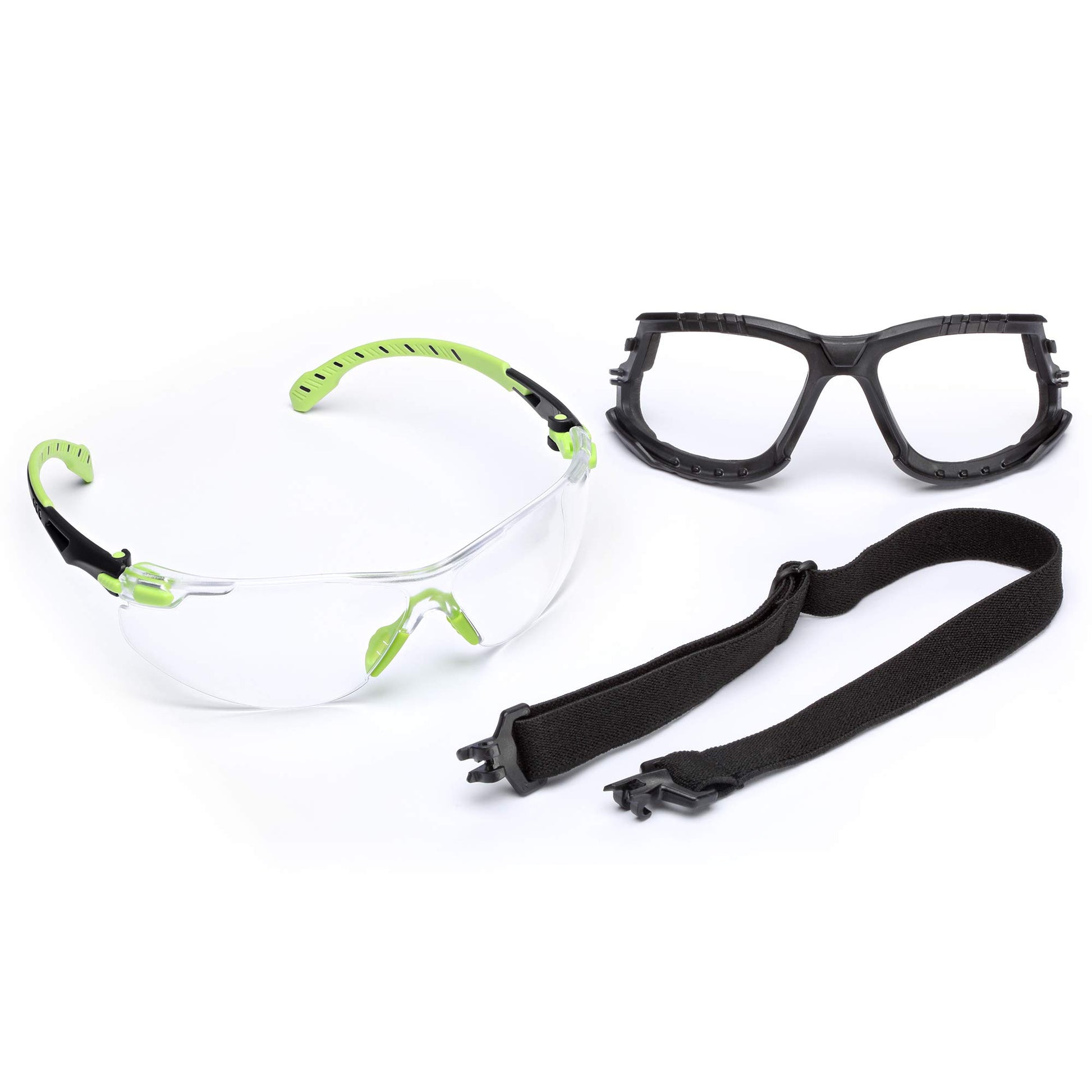 Lentes Protectores 3M Solus Verde Negro con Revestimiento Antivaho Scotchgard y Junta de Espuma