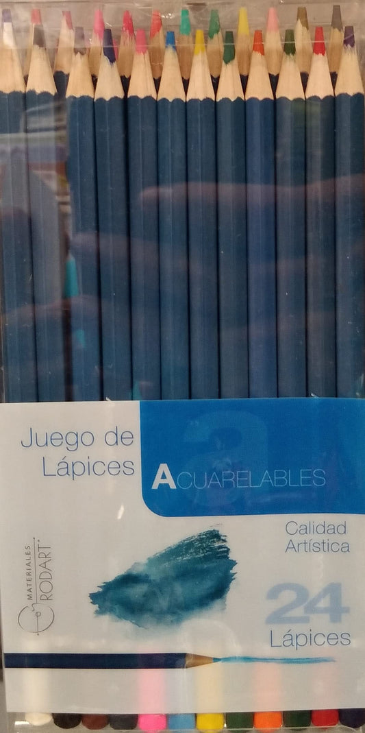 Lápices de colores Acuarelables Rodart 24pzs