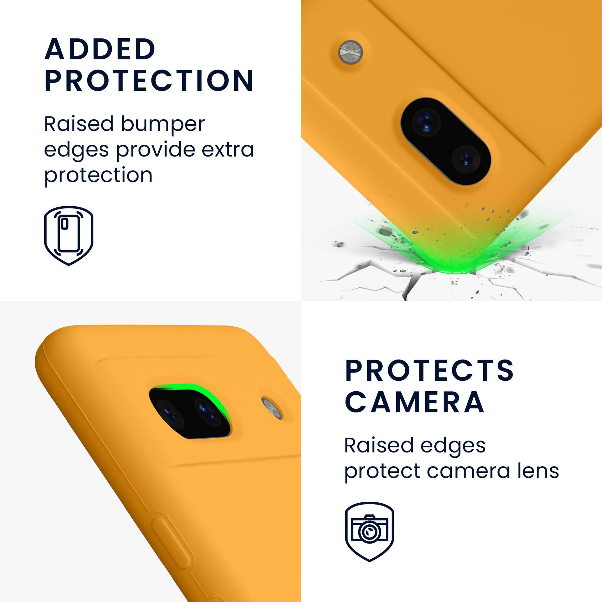kwmobile Carcasa Compatible con Google Pixel 7a Funda - Case TPU y Silicona antigolpes - Apto Carga inalámbrica - Mango