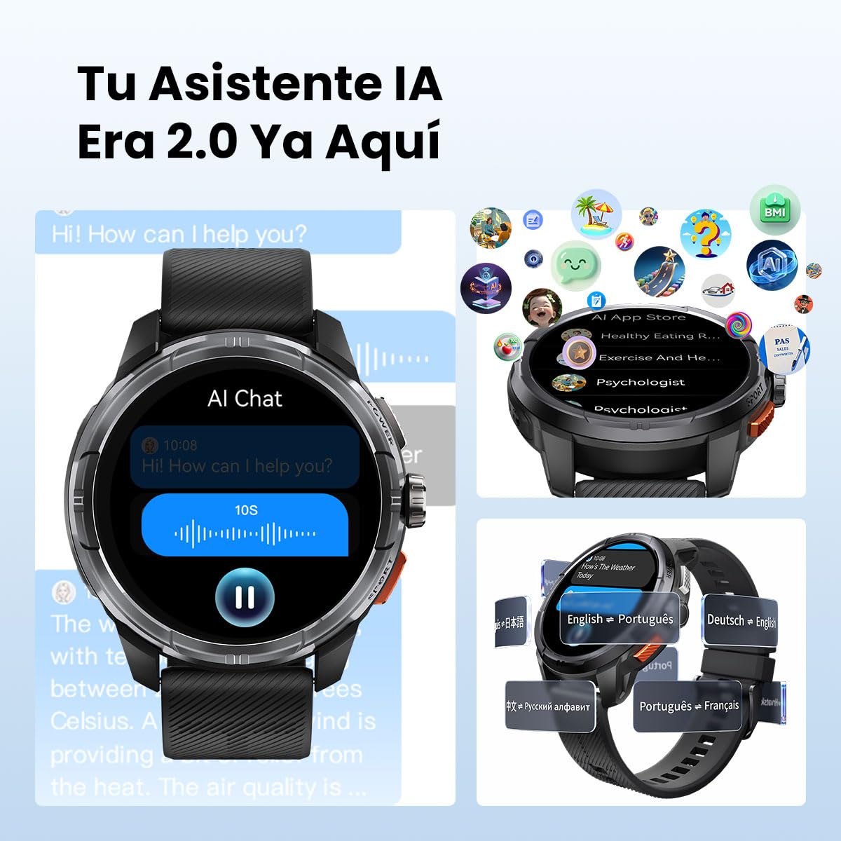 Smartwatch AMOLED HAYLOU Solar Ultra GPS Negro 170+ Deportes para Hombre y Mujer