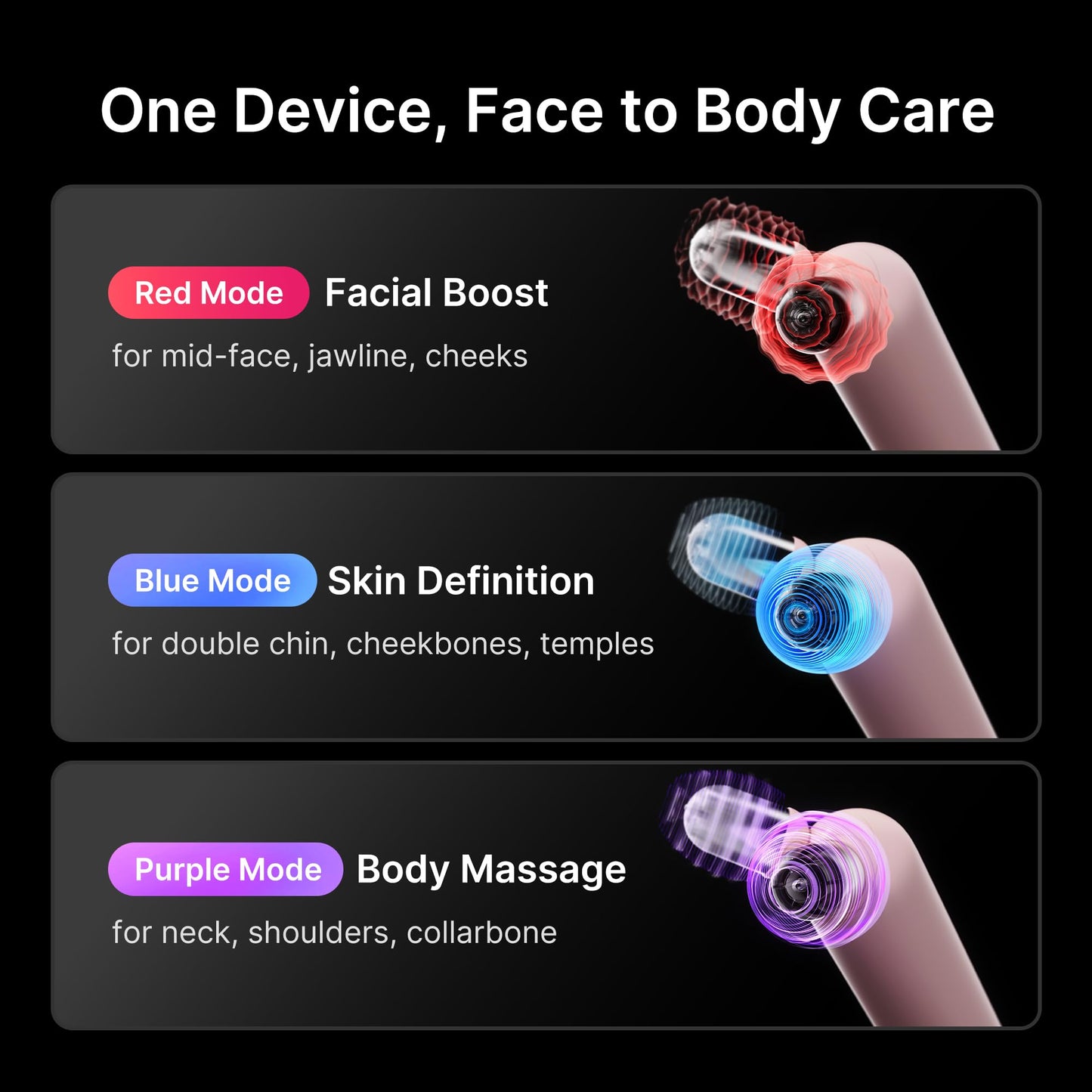 medicube Mini Booster Pro Plus Juego de Dispositivos de Rodillo Facial | Dispositivo de Masaje y Cuidado de la Piel 2 en 1 | Cuidado de la Línea de la Mandíbula y Reducción de Hinchazón | Masajador