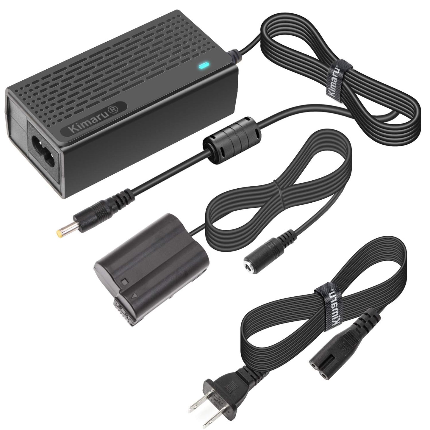 Kimaru EH-5b EP-5b batería analógica DC acoplador Kit Adaptador de Corriente alterna, Compatible con cámara Nikon D7500 D7200 D7000 D7100 Z6 Z7 D750 D780 D800 D600 Z5 D500 Z6II Z7II D810 D610 D850.