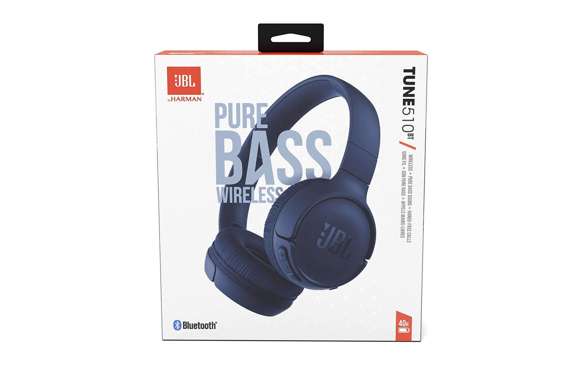 JBL Tune 510BT - Auriculares in-Ear inalámbricos con Sonido Purebass, Color Azul