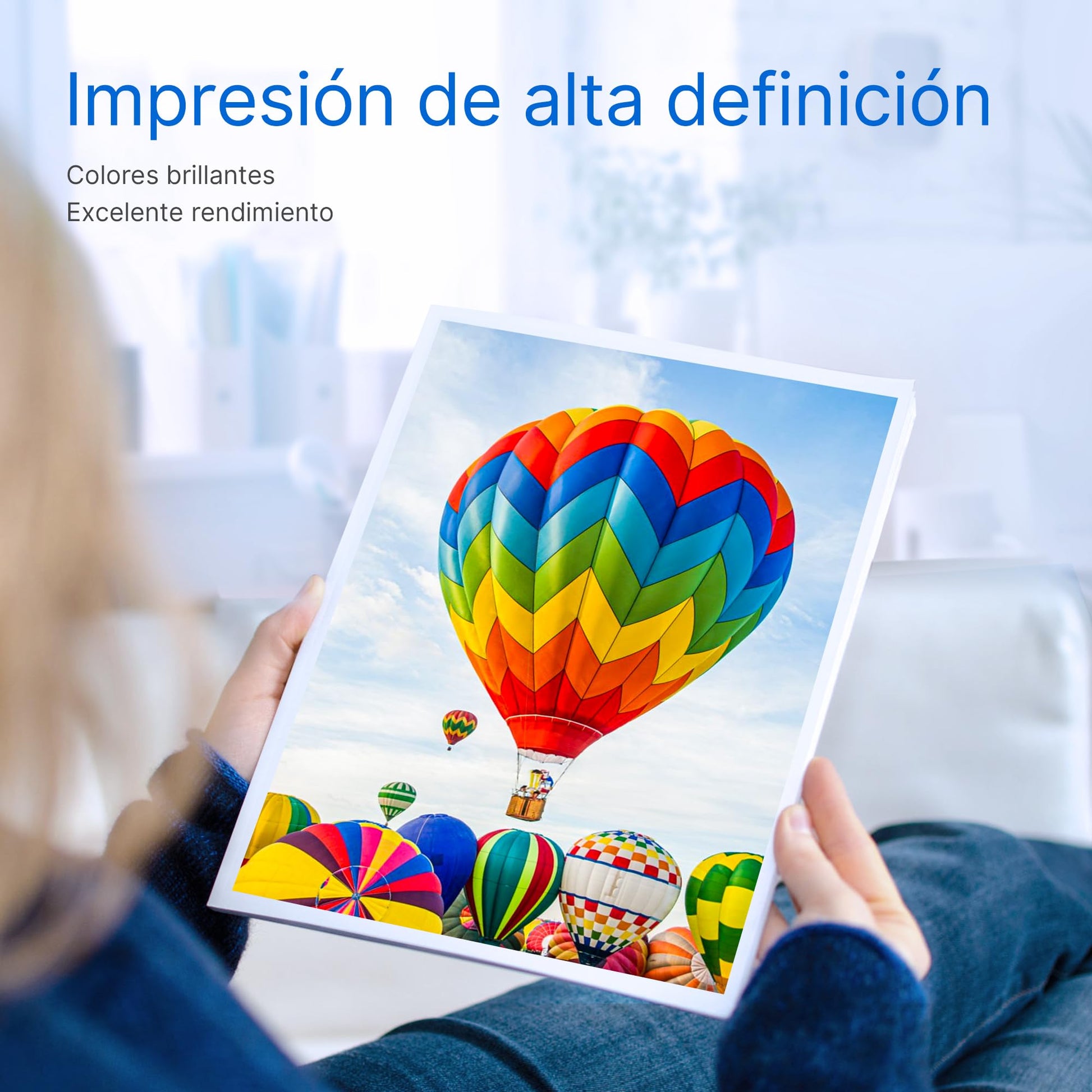 Botella de Tinta Compatible Valuetoner para HP GT52 GT53XL Multicolor para Impresoras Deskjet Series 5800 5810 5820 Ink Tank 100 300 410 (4 Unidades)