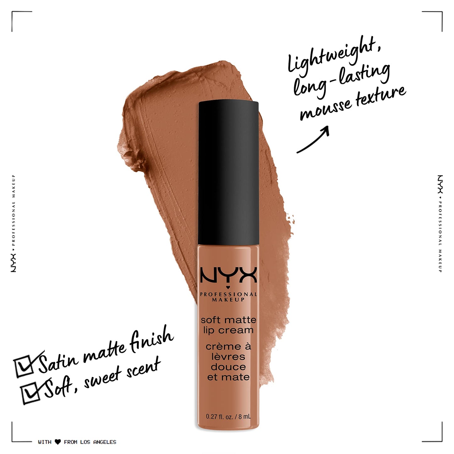 NYX Professional Makeup, Soft Matte Lip Cream, Labial Mate, Tono London, 8ml