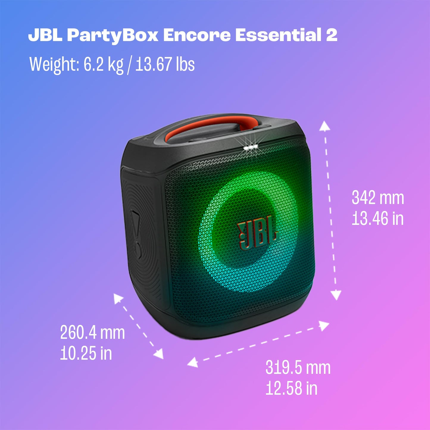 JBL PartyBox Encore Essential 2 Bocina Portátil, Negro