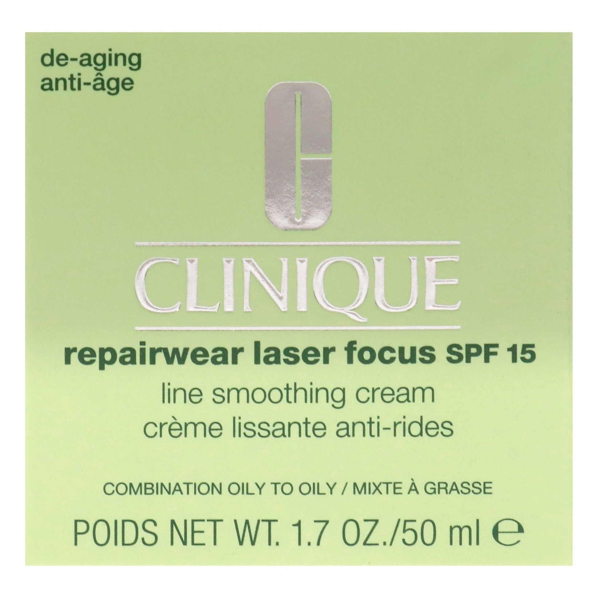 Clinique Repairwear Laser Focus Line Smoothing Cream SPF 15 - Combination Oily to Oily For Women 1.7 oz Cream