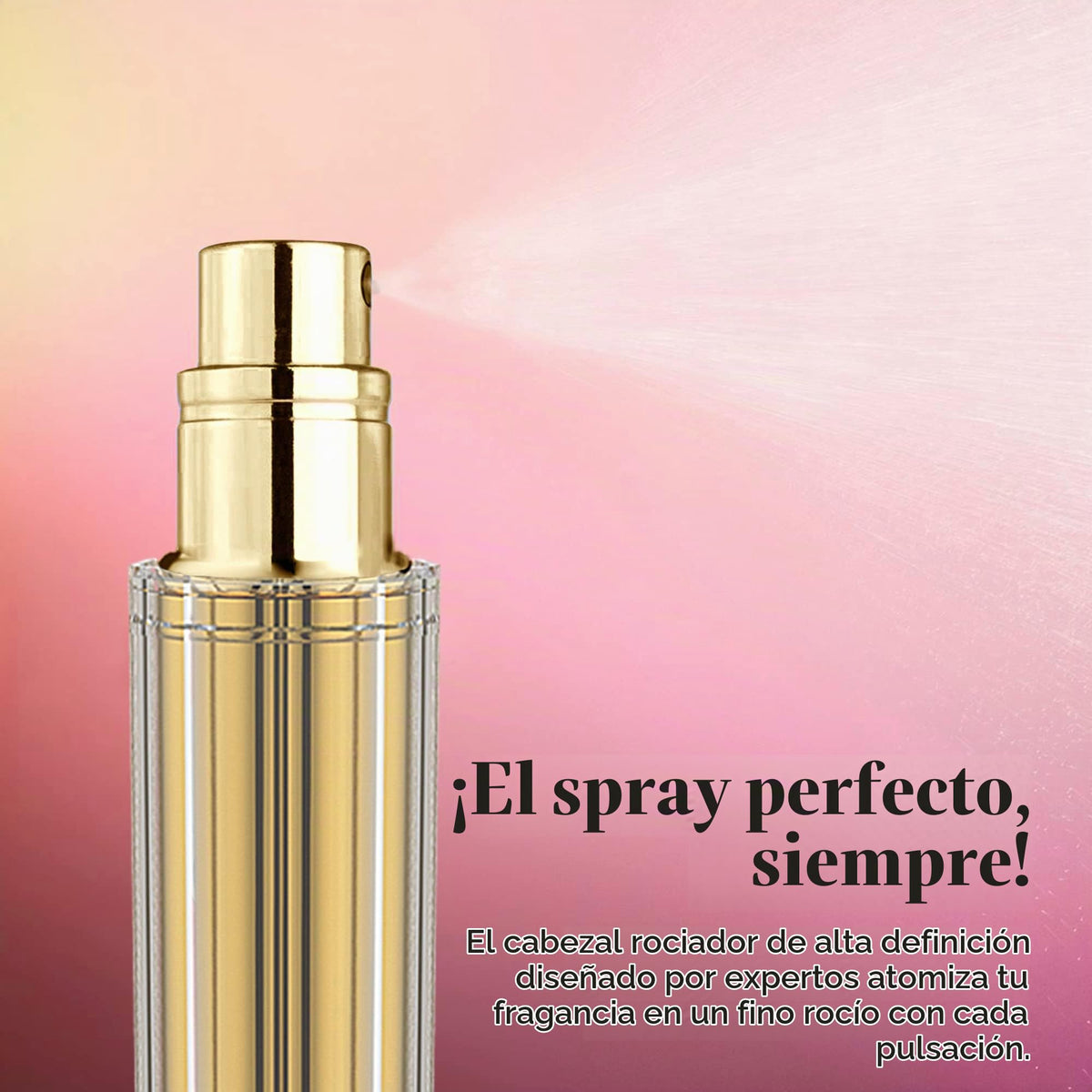 Travalo Bijoux - Atomizador de perfume ovalado, sistema de cambio en U, aprobado por la TSA, pulverizador reutilizable hermético, fácil de llenar, ligero portátil, carcasa exterior similar al vidrio
