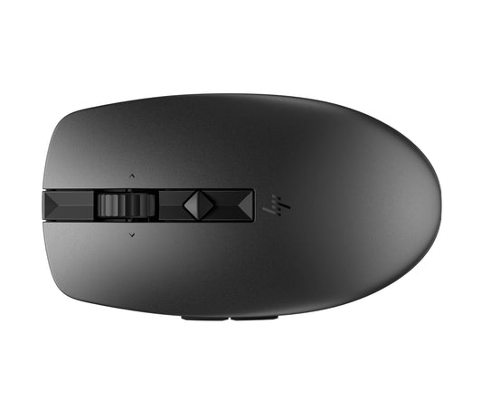 HP Mouse Silencioso Recargable 710 Negro, Inalámbrico, Recargable, Ambidiestro, Botones Programables, Compatible con Mac, Windows, Chrome, Negro (6E6F2AA)
