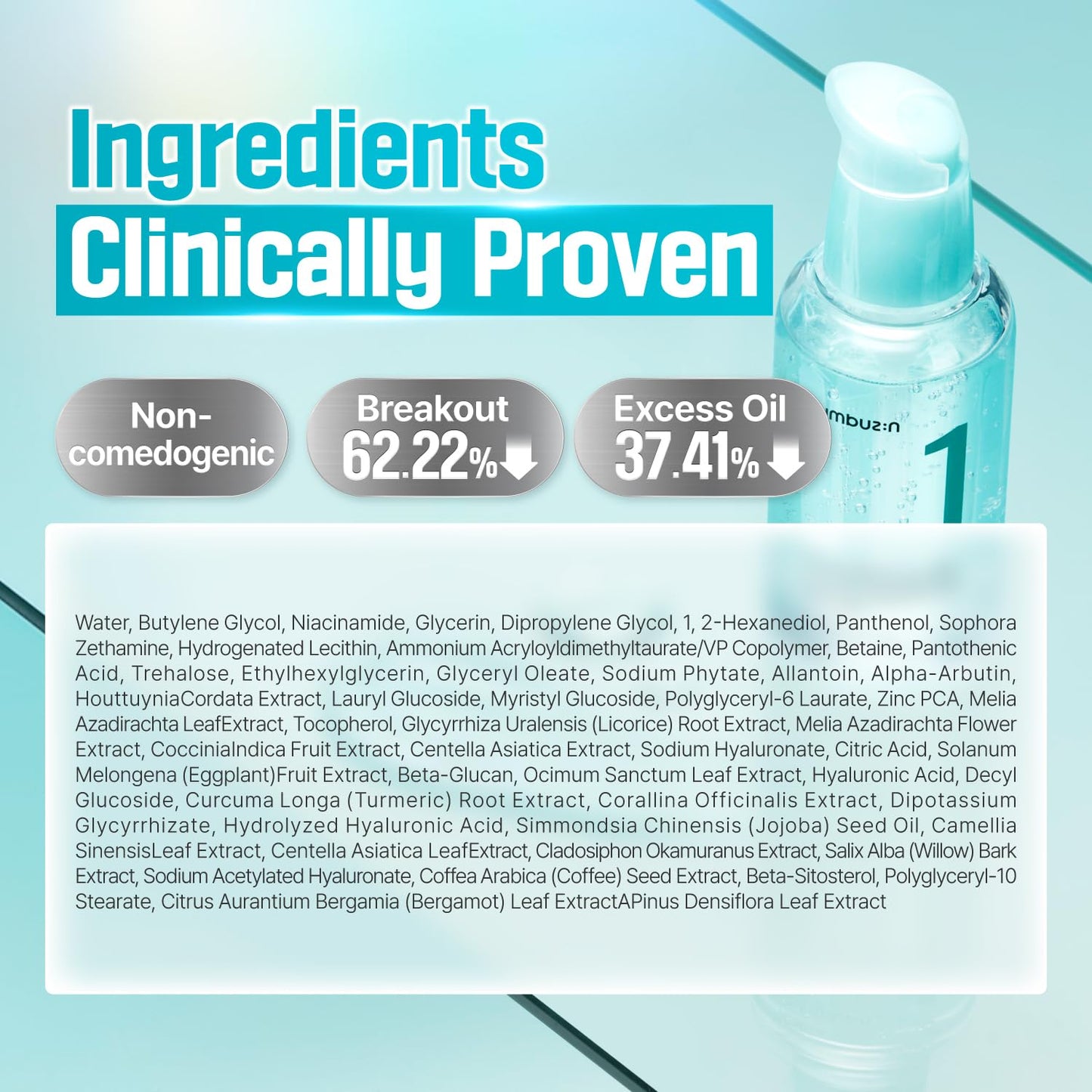 numbuzin Suero No.1 | Suero Calmante Activo Pantoténico B5 | Calmante, Hidratante | Ácido Pantoténico, Niacinamida | Control Del Exceso De Aceite, Reduce Los Brotes, Acné | Piel Grasa, Propensa Al Acn