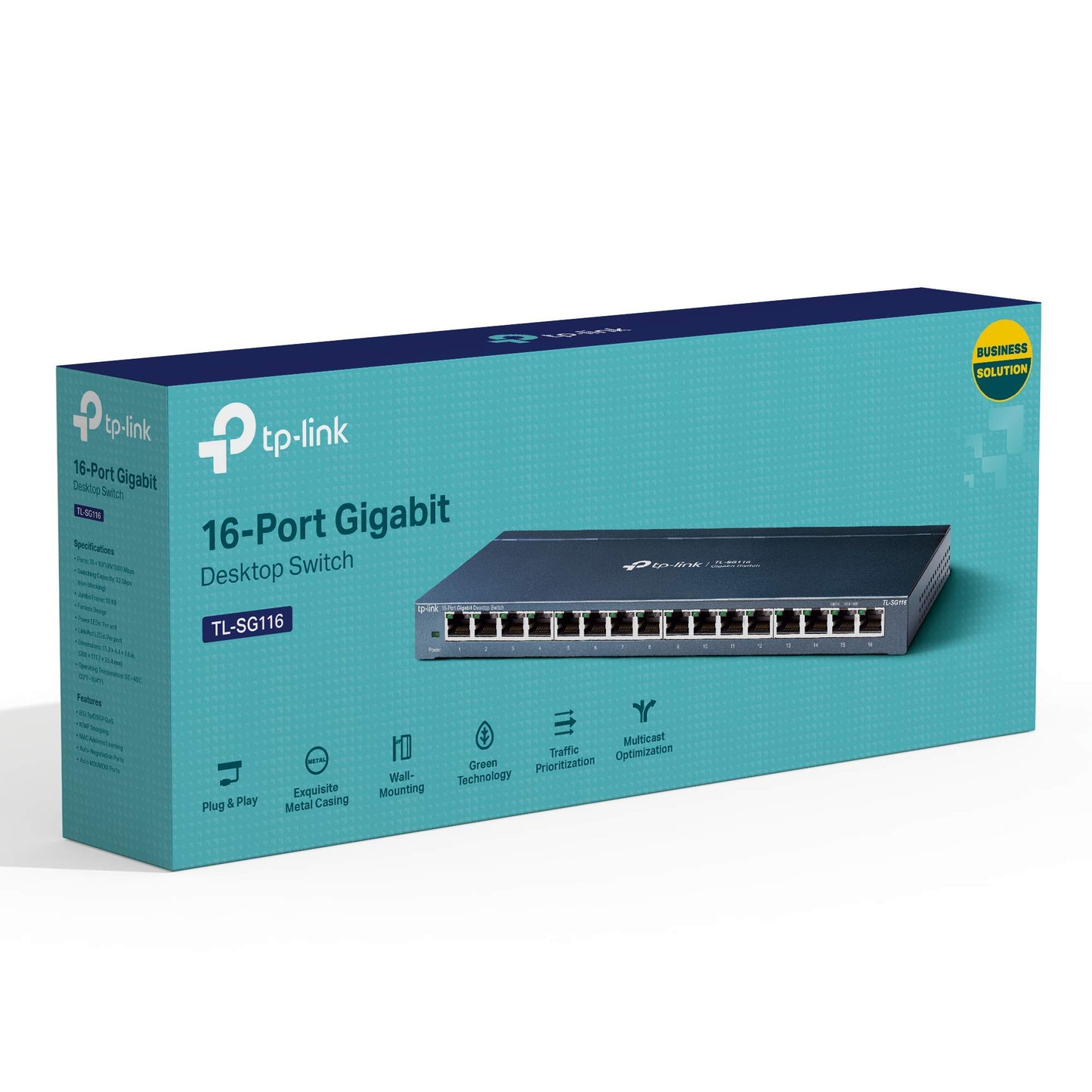 TP-Link TL-SG116 Switch de Escritorio, Gigabit de 16 Puertos