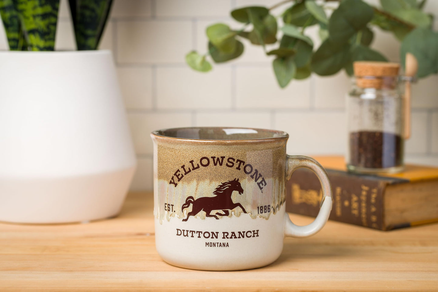 Taza de Cerámica Silver Buffalo Dutton Ranch Montana 20 Onzas
