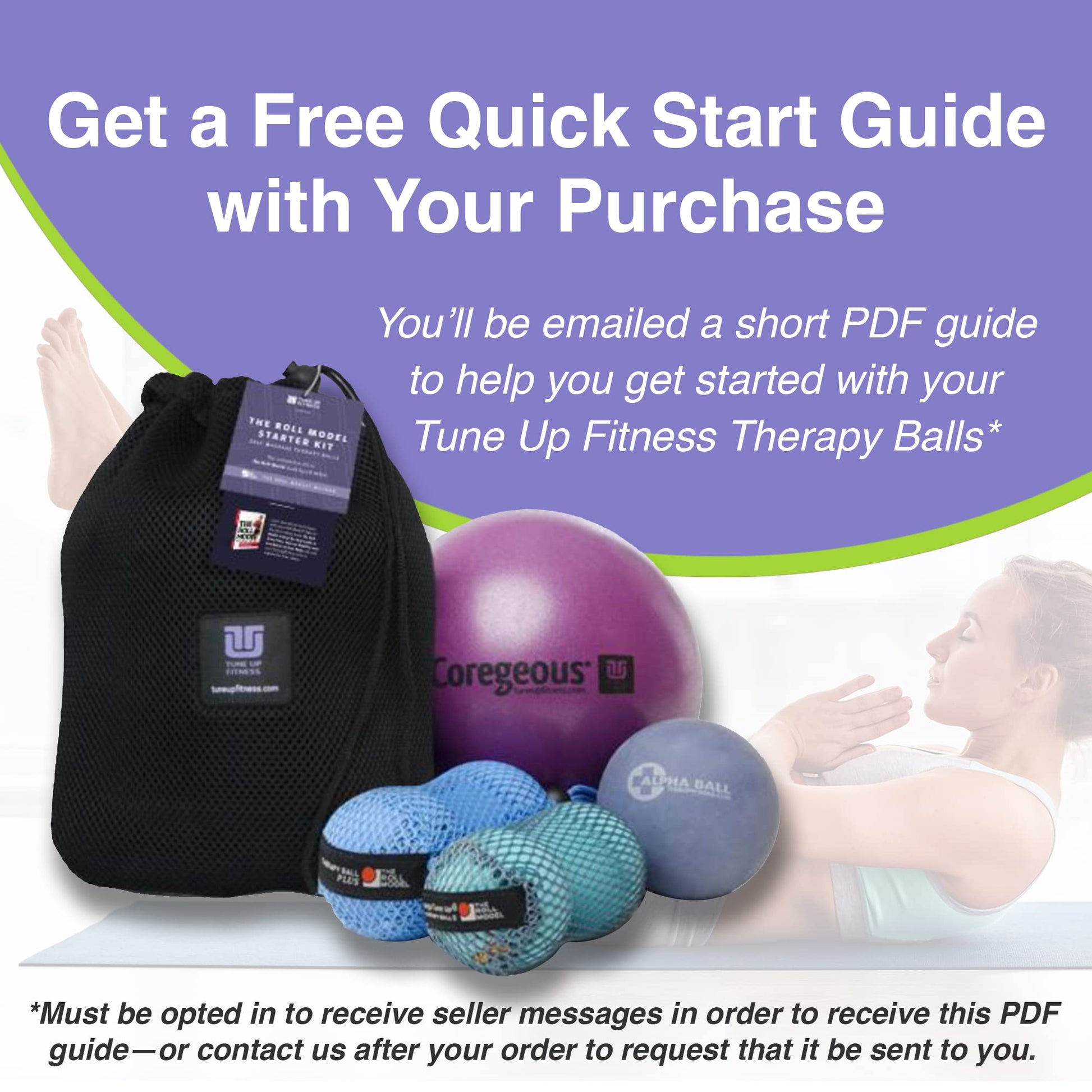 Par de Pelotas de Terapia Yoga Tune Up Verde Brillante