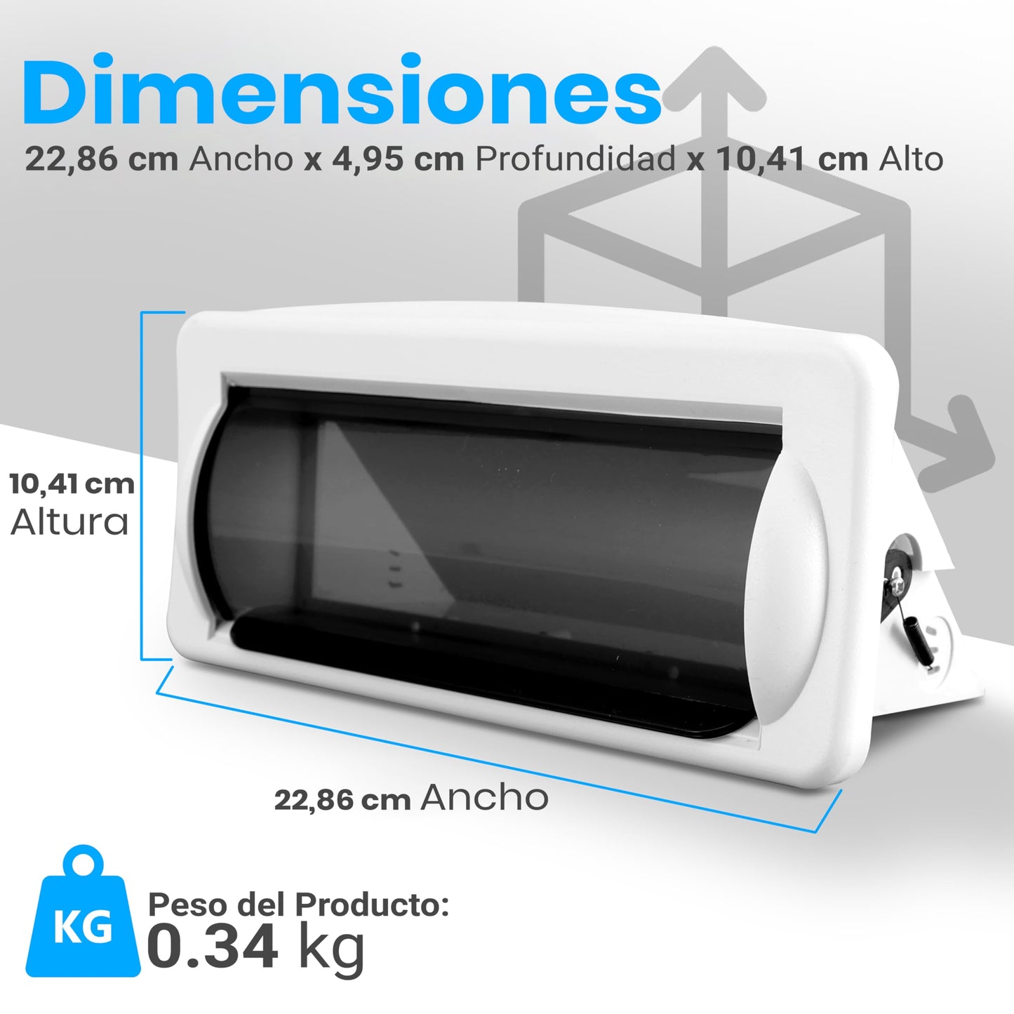 Pyle Protector de Radio Resistente al Agua, con Ventana Abatible. Incluye Set de Montaje. Blanco