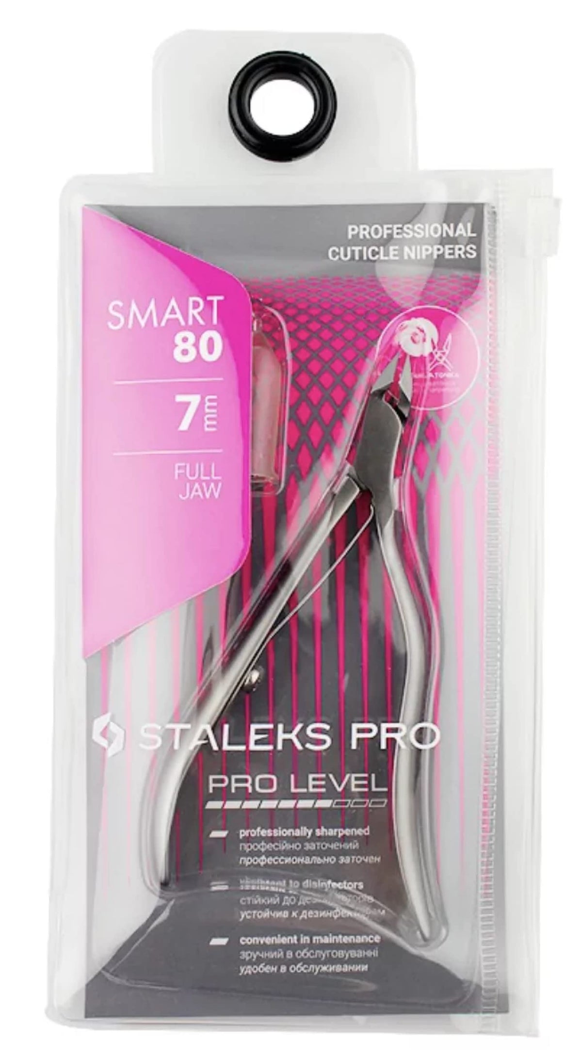 Staleks Pro - Pinzas para cutículas SMART NS-80-5, mandíbula de 1/2, 0.2 pulgadas (5 mm)
