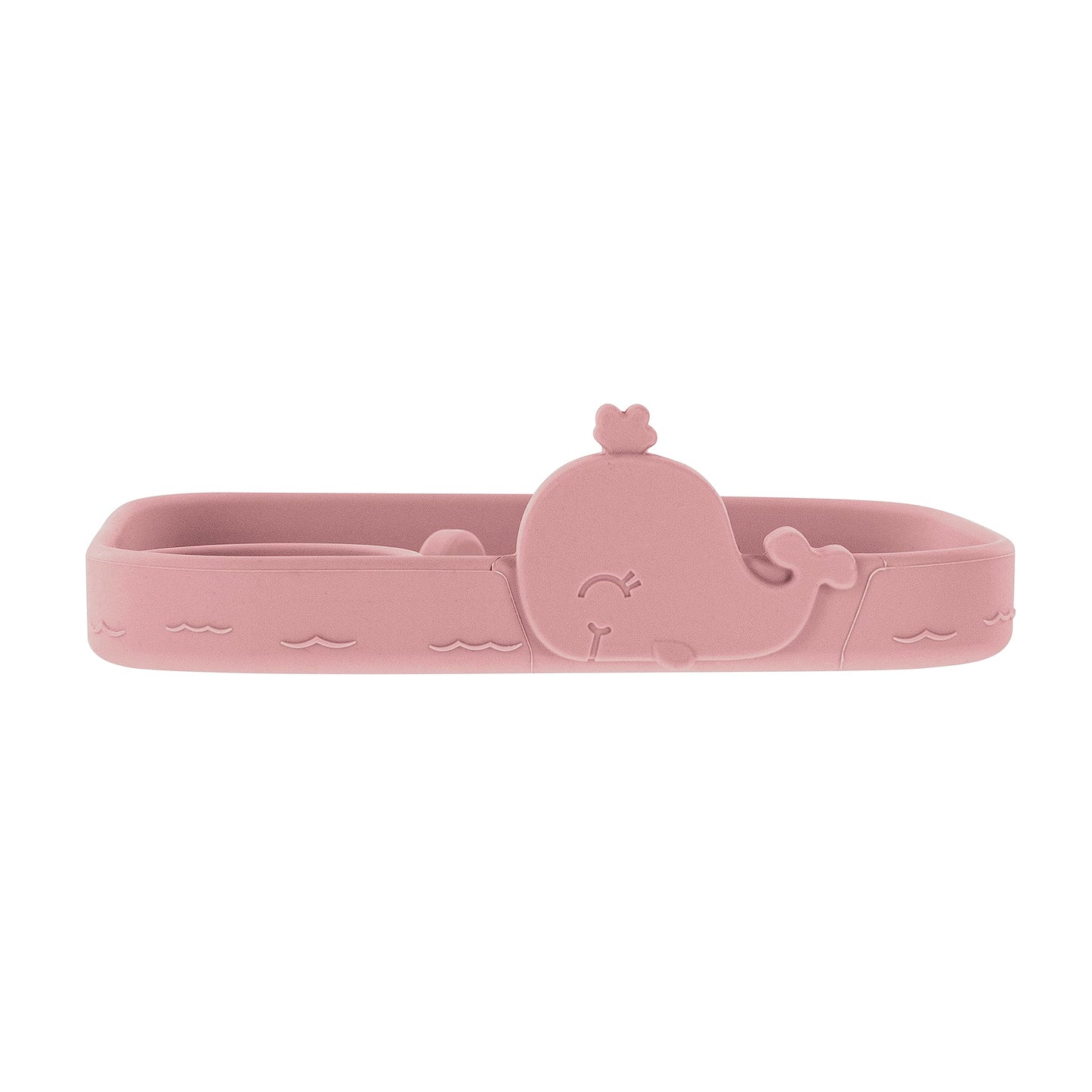 Placa Redonda de Silicona Nuby Rosa Ballena para Niños Pequeños