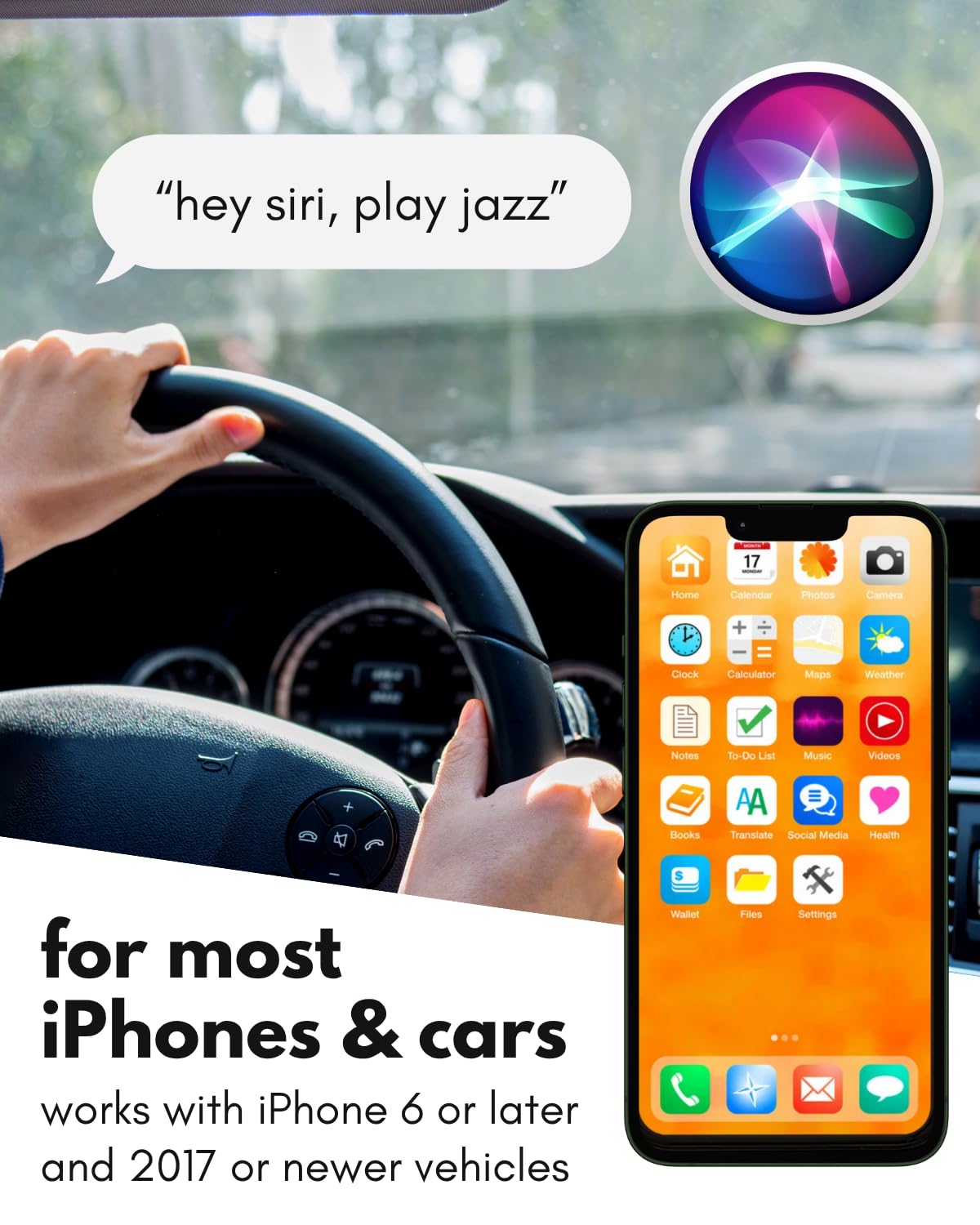 Adaptador Inalámbrico Apple CarPlay iPhone USB C y A para Coches 2017 o Más Nuevos
