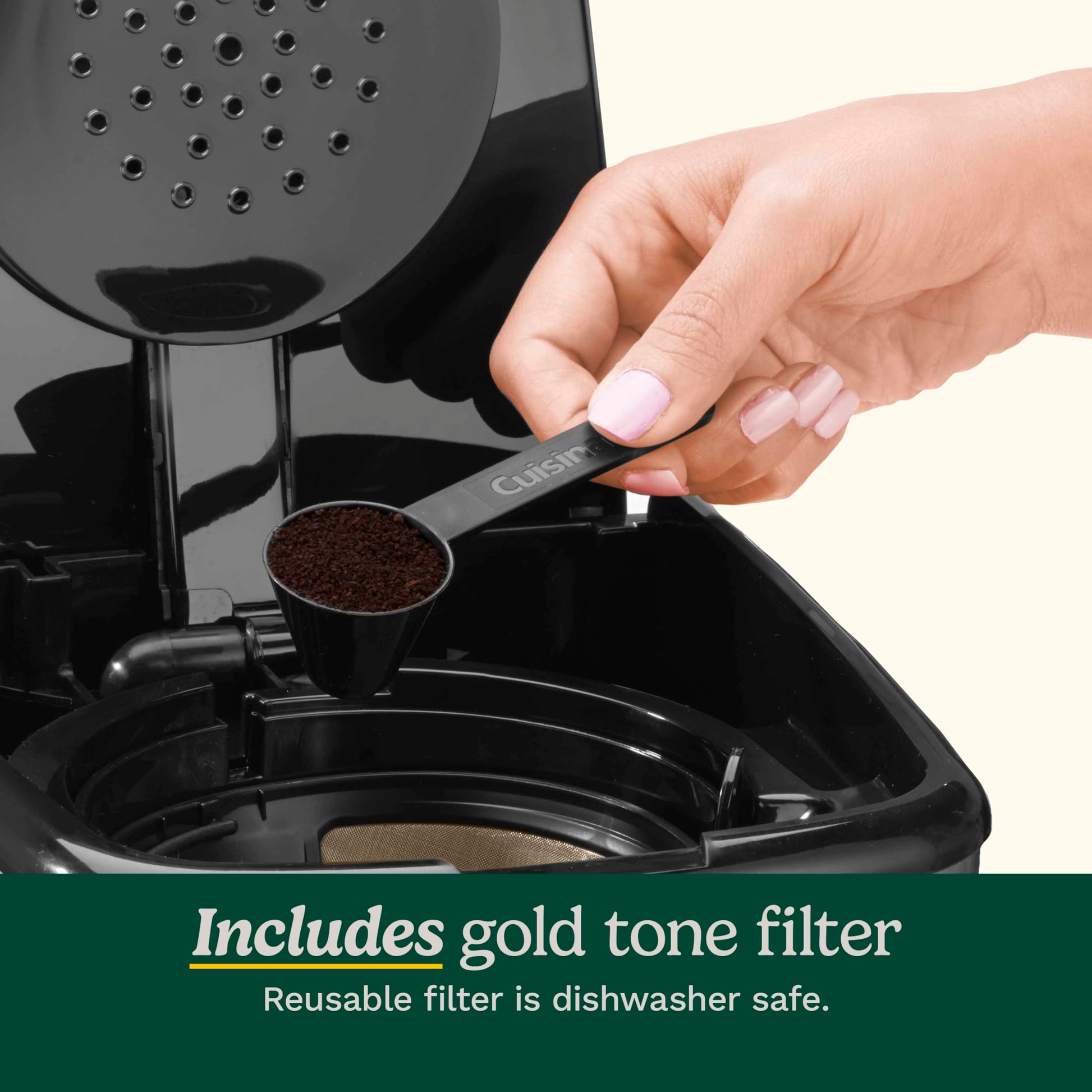Cuisinart DCC-3200BKSP1 Perfectemp CoffeeMaker Coffee Maker, 14 Cup, Black Stainless Steel