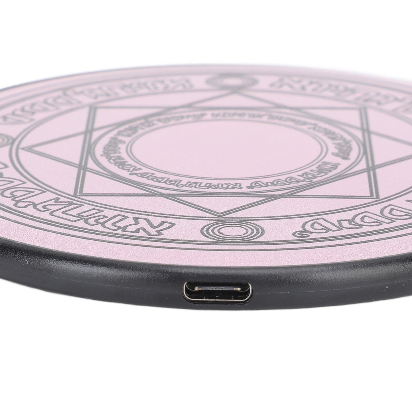 mlida Cargador Inalámbrico Magic Array de 20 W, Estilo Rápido de Escritorio USB Pat para Sakura, Rosa, Lindo, Transferencia Gótica para Cargadores Inalámbricos de Escritorio