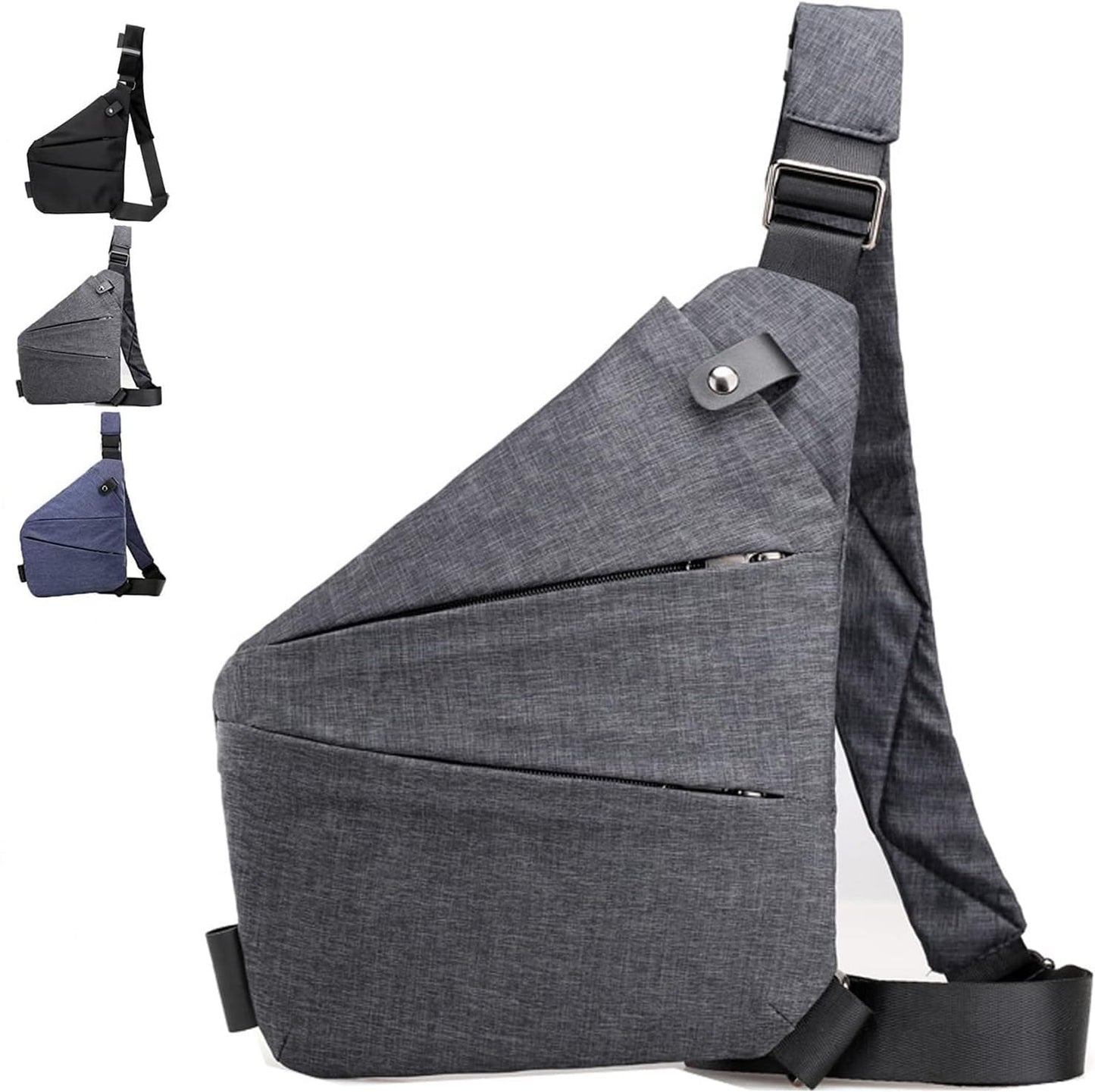 CXJYSD Bolso De Hombro De Viaje Personal, Bolso Cruzado Antirrobo Con Múltiples Bolsillos, Bolso Cruzado Ligero Para Deportes De Viaje Al Aire Libre Para Hombres Y Mujeres (gris-03)