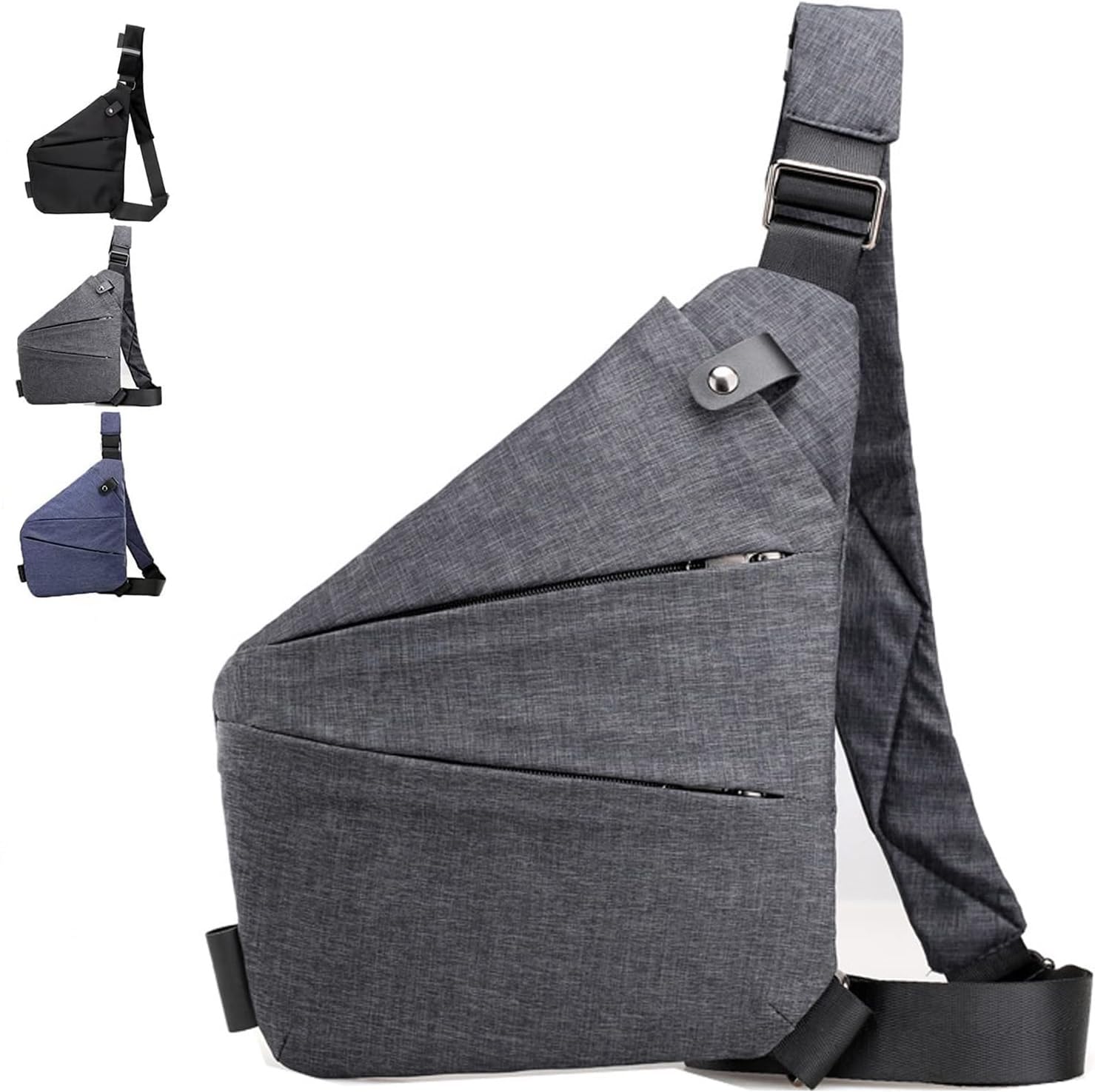 CXJYSD Bolso De Hombro De Viaje Personal, Bolso Cruzado Antirrobo Con Múltiples Bolsillos, Bolso Cruzado Ligero Para Deportes De Viaje Al Aire Libre Para Hombres Y Mujeres (gris-03)
