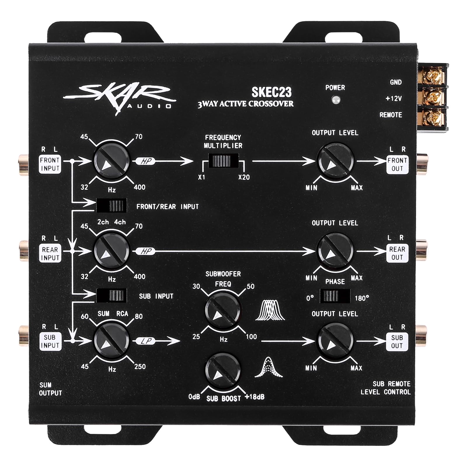 Crossover Electrónico 3-Vías Skar Audio SKEC23 6-Canales