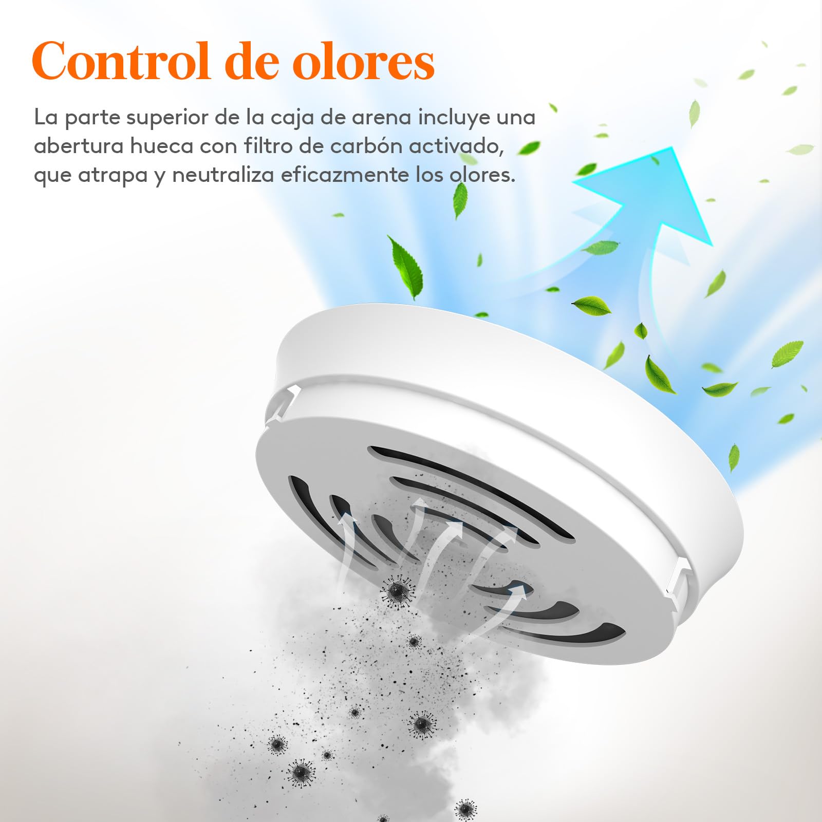Lifewit Caja de Arena para Gatos con Plantas Ocultas, Plantas Artificiales y Caja de Arena Cerrada para Gatos, ventilación y Filtro de olores, fácil de Limpiar, Color Blanco