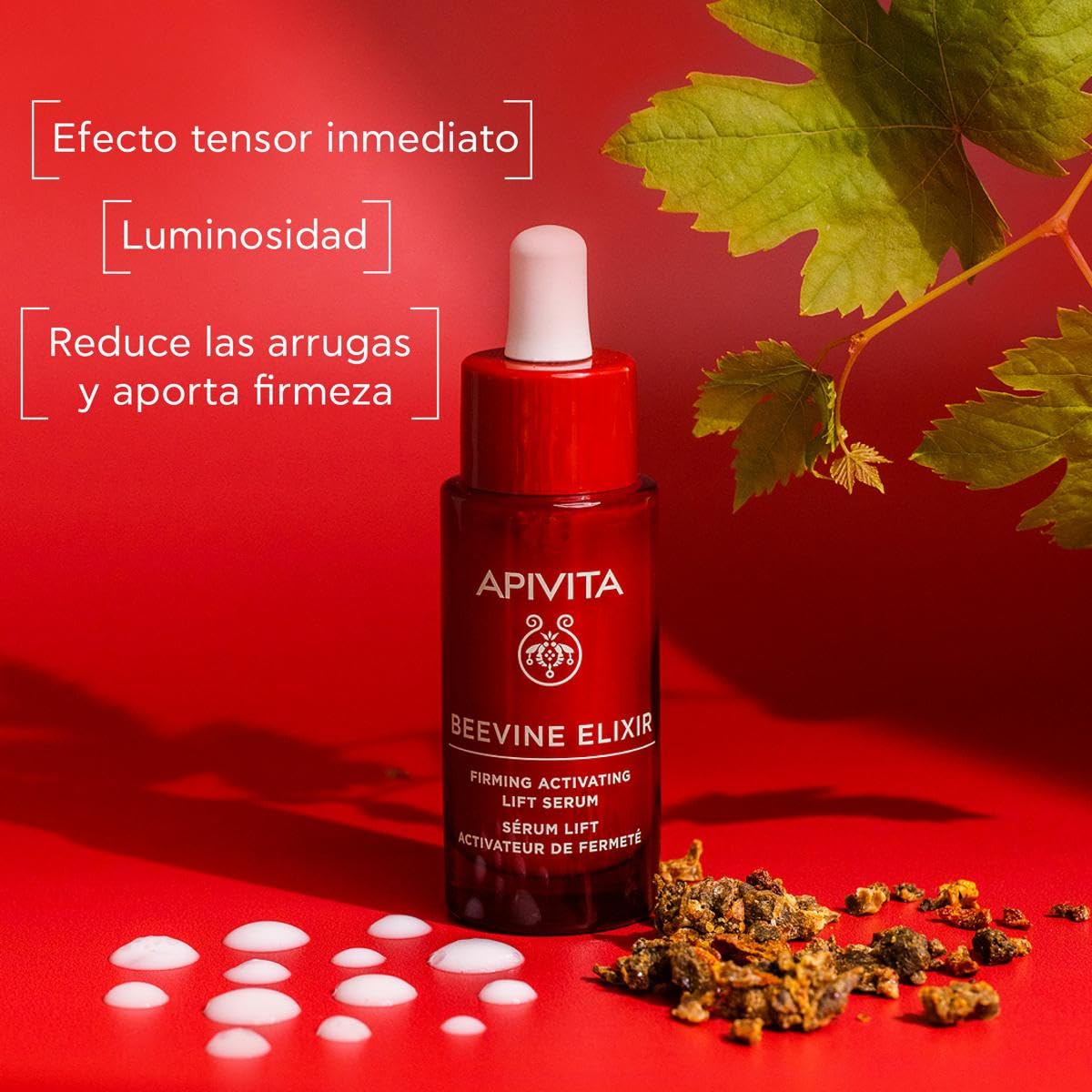 Apivita Beevine Elixir Sérum Reafirmante Activador Lifting 30ml - Suero Antiarrugas con Propóleo y Polifenoles de Vid, Colágeno Vegetal, Niacinamida - Efecto Tensor Instantáneo, Firmeza, Luminosidad