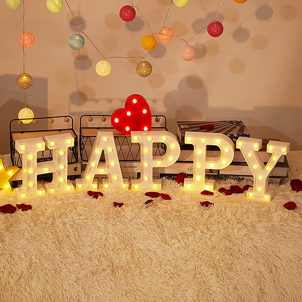 Letras Iluminadas LED VITI Blancas para Decoración de Pared y Evento