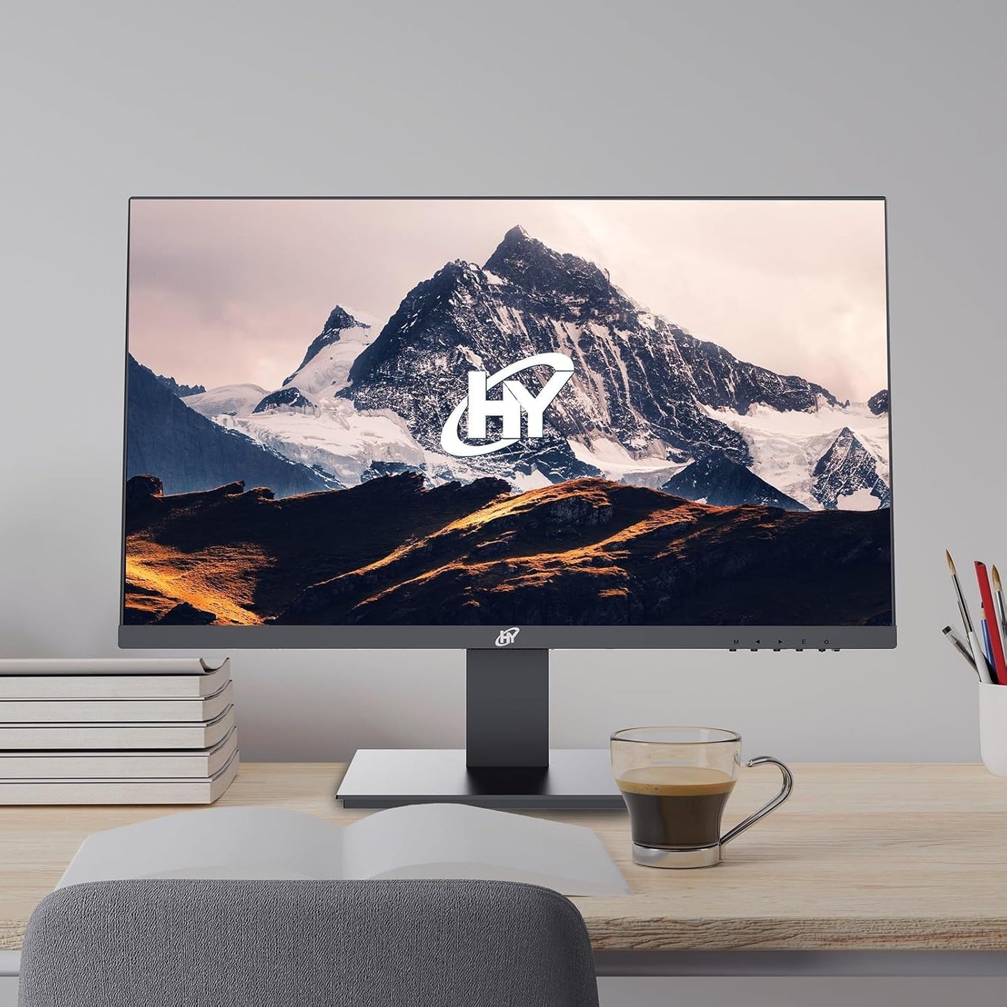 HYUNDAI Monitor de 24 Pulgadas Full HD 1920x1080 Panel IPS 100Hz 5ms GTG Colores Precisos Diseño Moderno para Trabajo Estudio Gaming y Entretenimiento Profesional