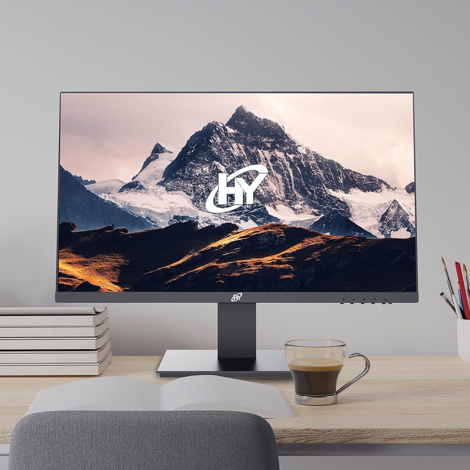 HYUNDAI Monitor de 24 Pulgadas Full HD 1920x1080 Panel IPS 100Hz 5ms GTG Colores Precisos Diseño Moderno para Trabajo Estudio Gaming y Entretenimiento Profesional