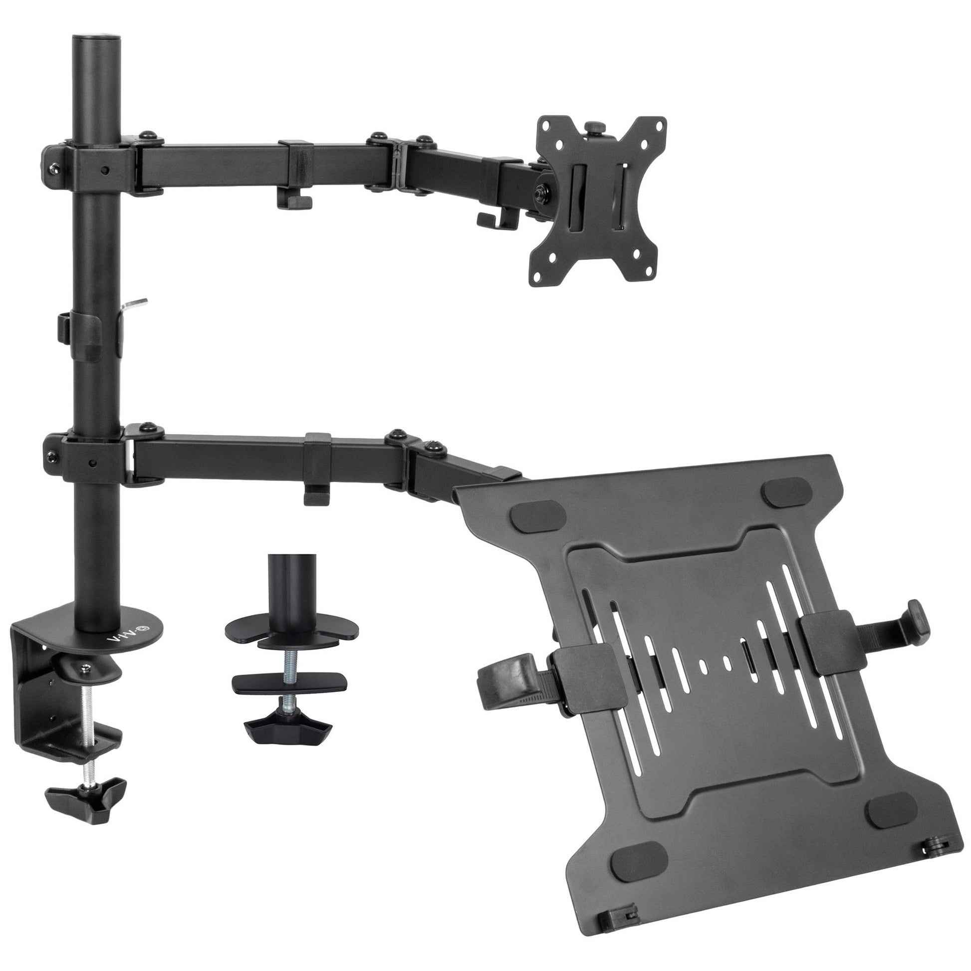 Soporte Articulado VIVO Negro para Monitor y Computadora Portátil con VESA Hasta 32 Pulgadas
