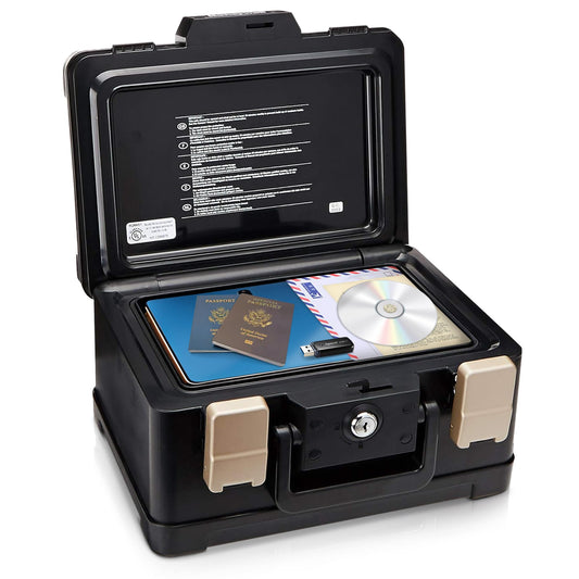 Honeywell 0,15 CU. 4.6 m² Moldeado Fuego Pecho, 9.8" x 12.4" x 7.3" - 0.15 Cubic Feet, Negro