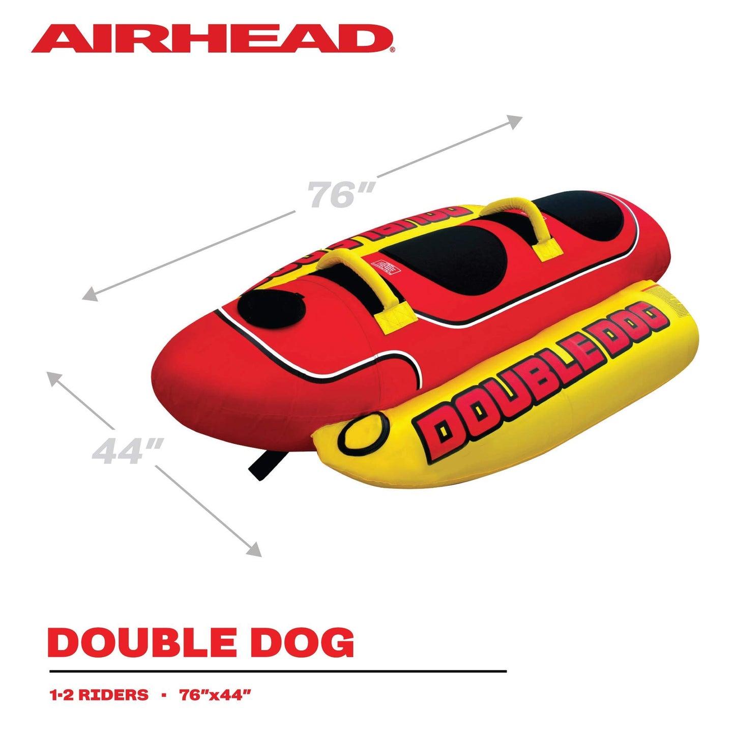 Kwik Tek AIRHEAD HD-2 Double Dog 2 Passenger Towable