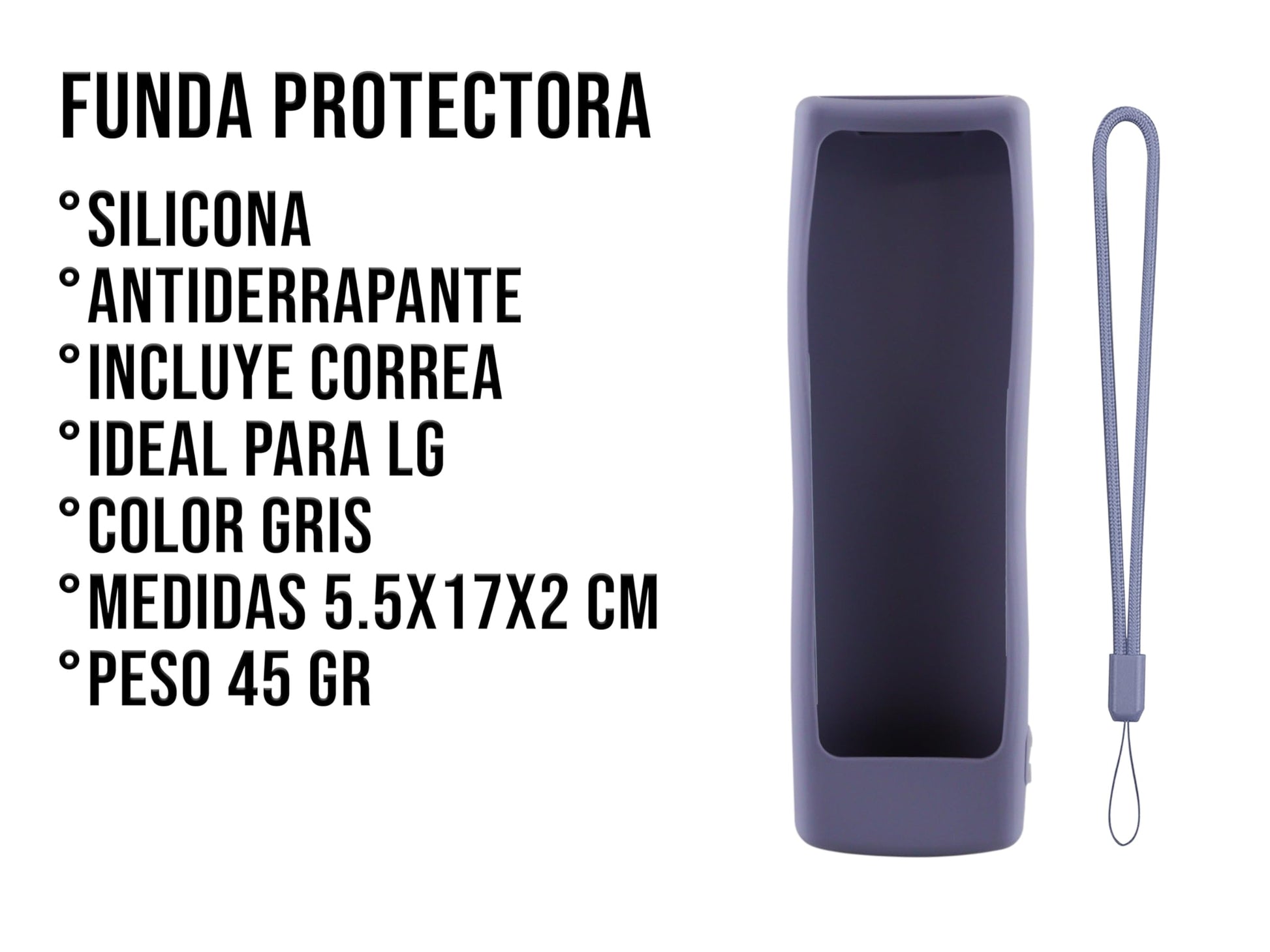 Funda para Control LG AKB75095307 AKB75375604 AKB74915305 Universal a Prueba de Golpes Protectora Silicon Case Protector (Gray)