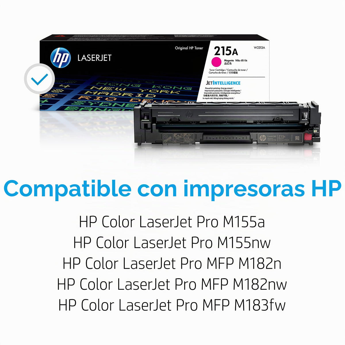 Tóner Láser HP Magenta 215A Original para Impresora LJ Pro MFP M182nw M183fw