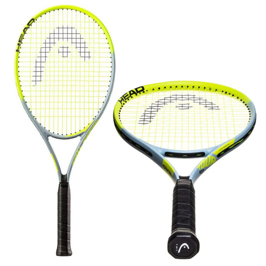 HEAD Tour Pro - Raqueta de Tenis preencordada de Equilibrio de luz de 27 Pulgadas, Agarre de 4 3/8 Pulgadas, Color Amarillo