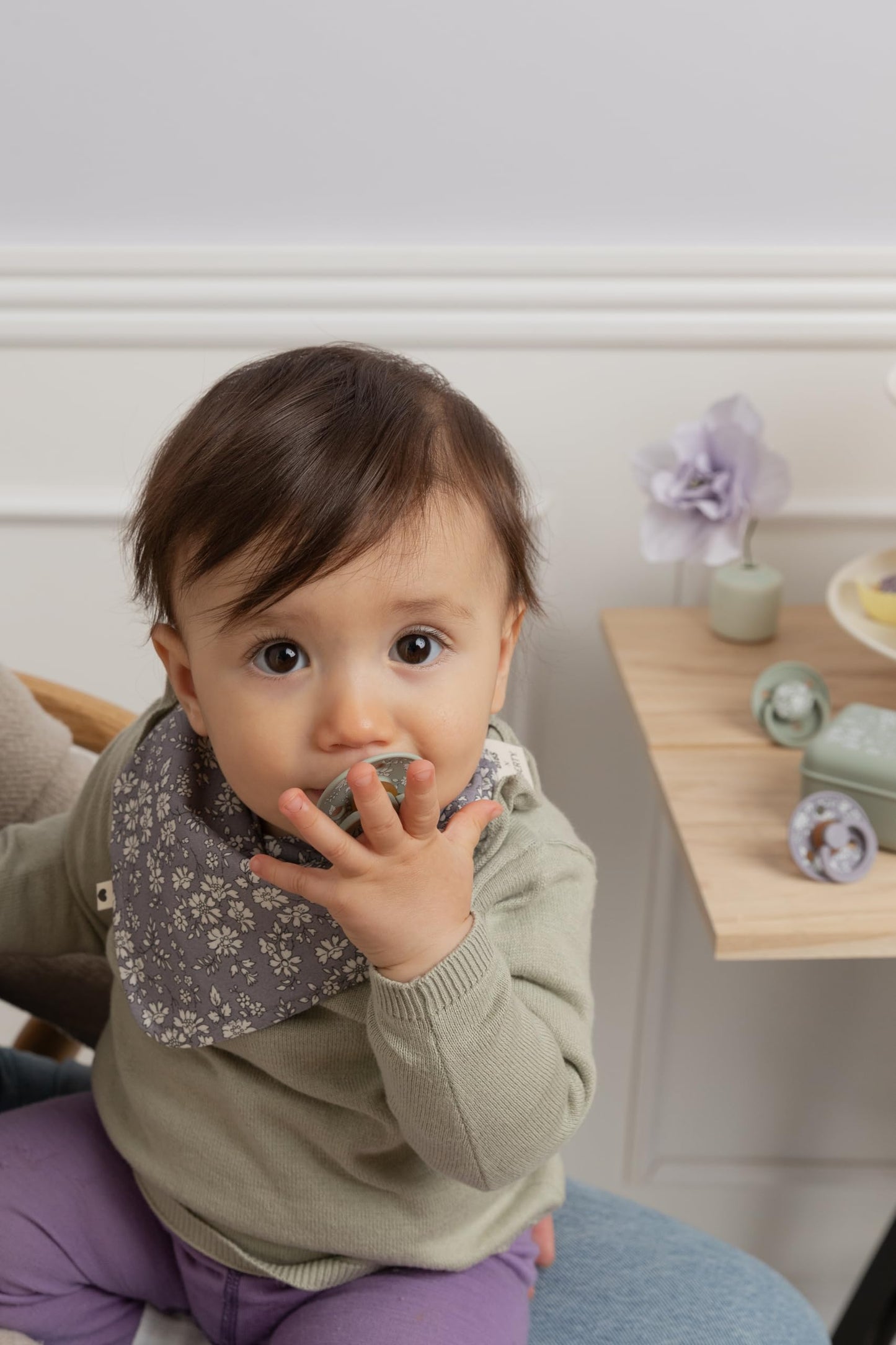 BIBS Liberty diseño Exclusivo 2 chupetes. Libre de BPA, Tetina redonda. Látex natural, Talla 1 (0-6 meses) Dusty Blue Mix