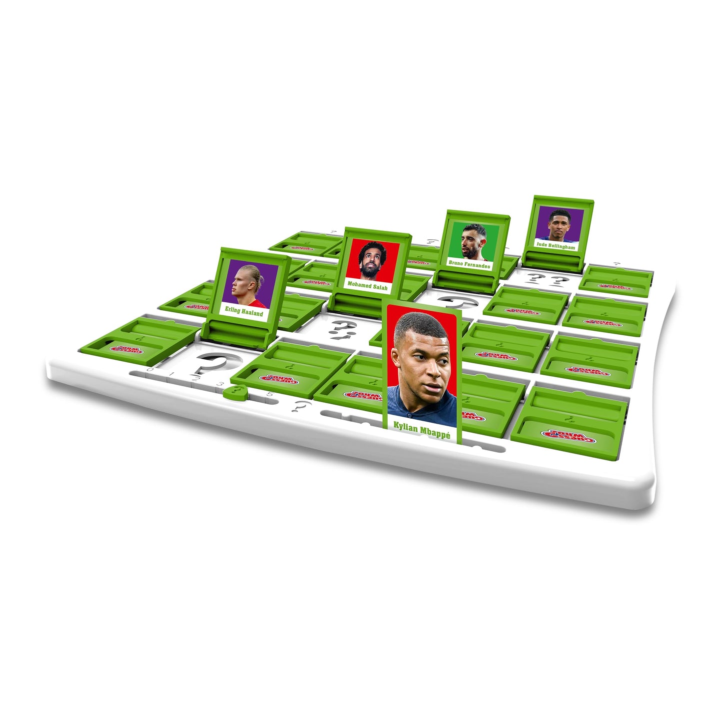 Juego de Mesa Winning Moves Estrellas del Fútbol Mundial verde, Adivina Quién de Messi y Ronaldo para Niños a Partir de 6 Años