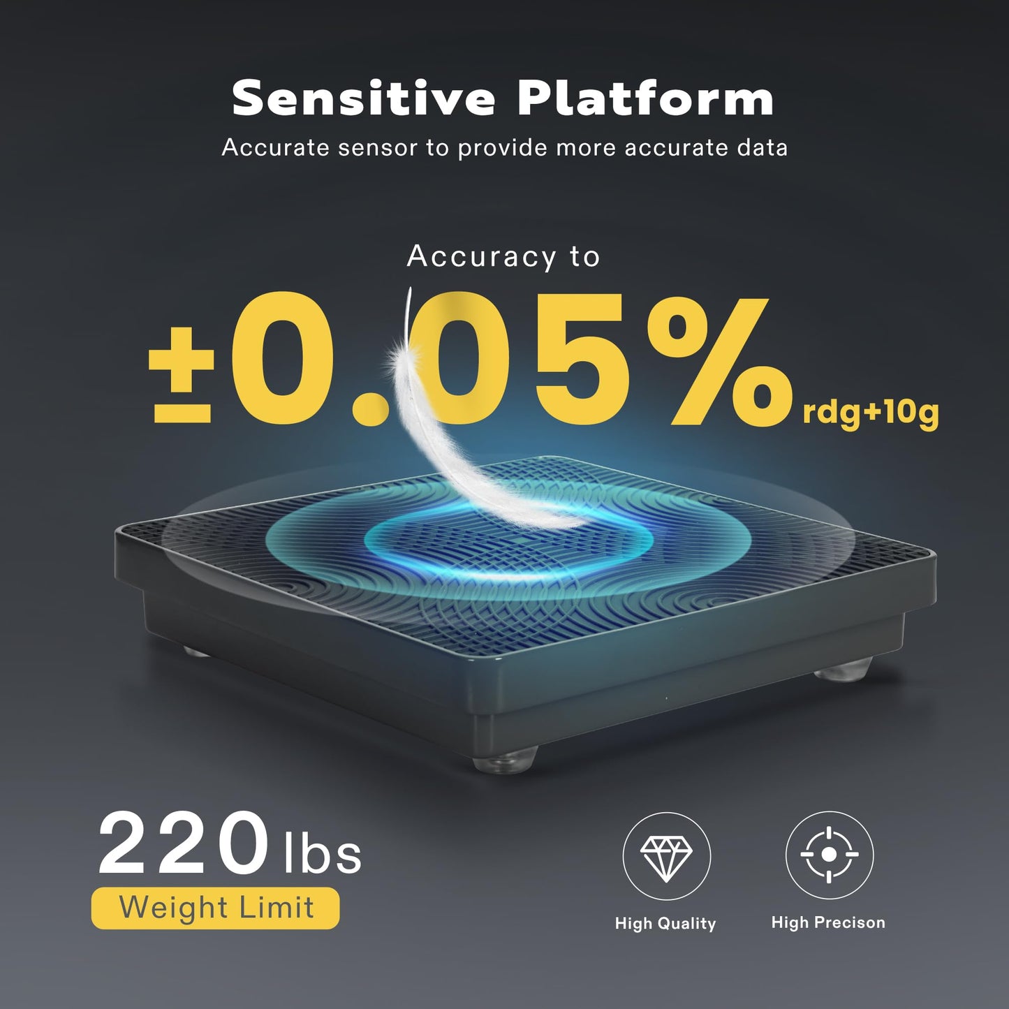 Báscula de Carga Digital VIVOHOME Alta Precisión 220 Libras con Funda para HVAC AC