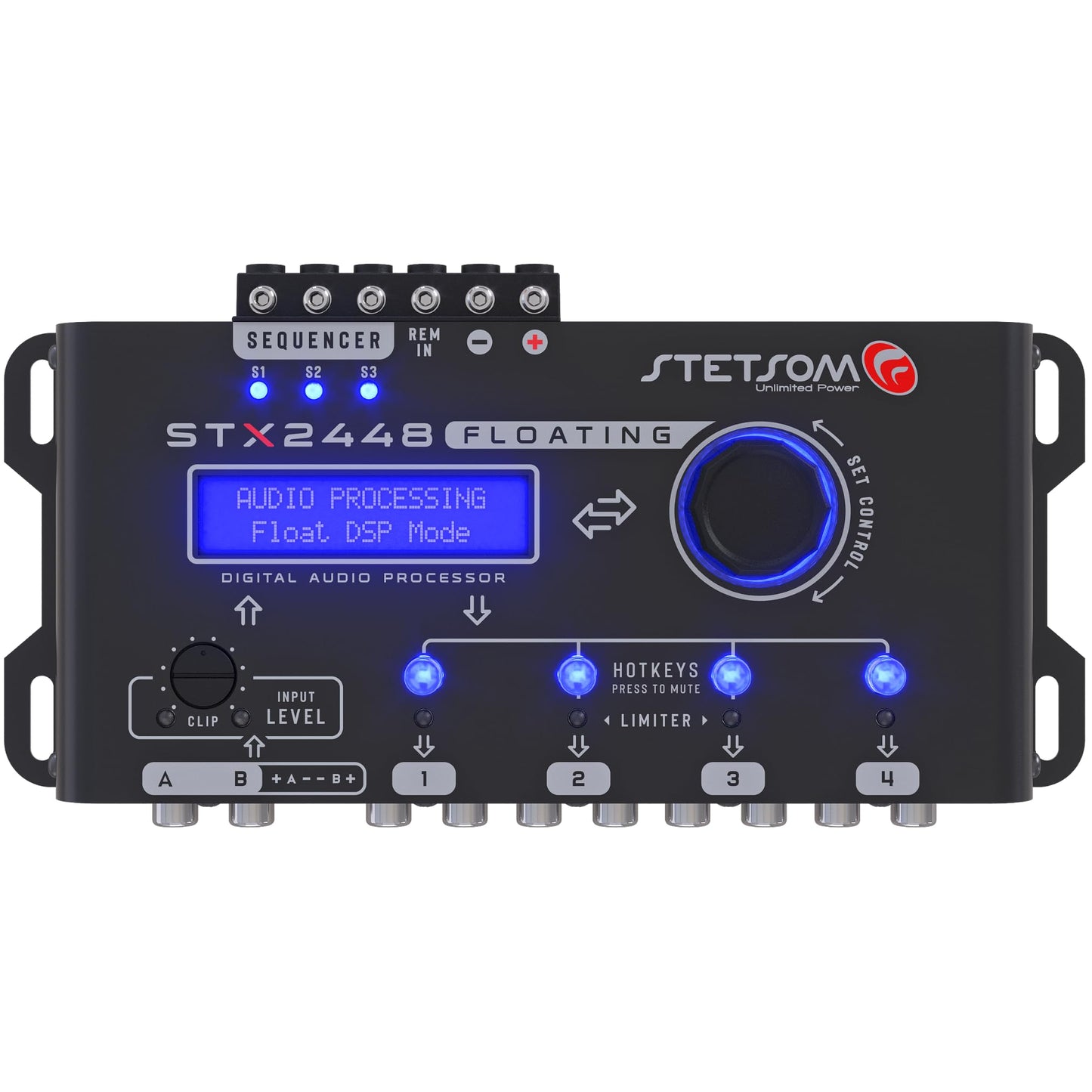 Stetsom STX2448 FLOATING Full Profesional DSP Procesador de Señal Digital PRO, Crossover & Ecualizador, Secuenciador Remoto