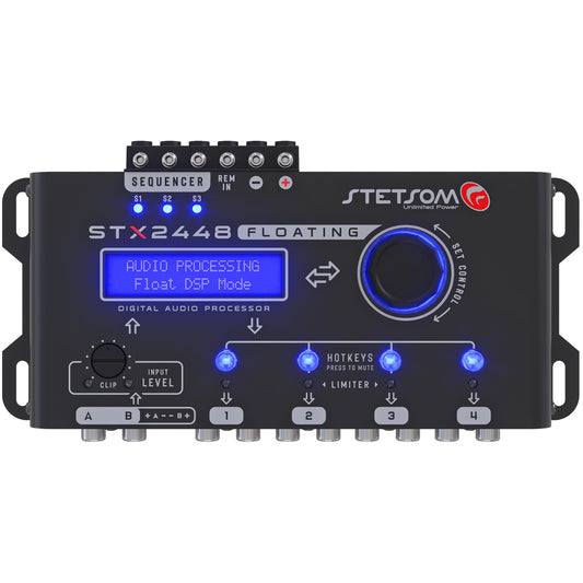 Stetsom STX2448 FLOATING Full Profesional DSP Procesador de Señal Digital PRO, Crossover & Ecualizador, Secuenciador Remoto