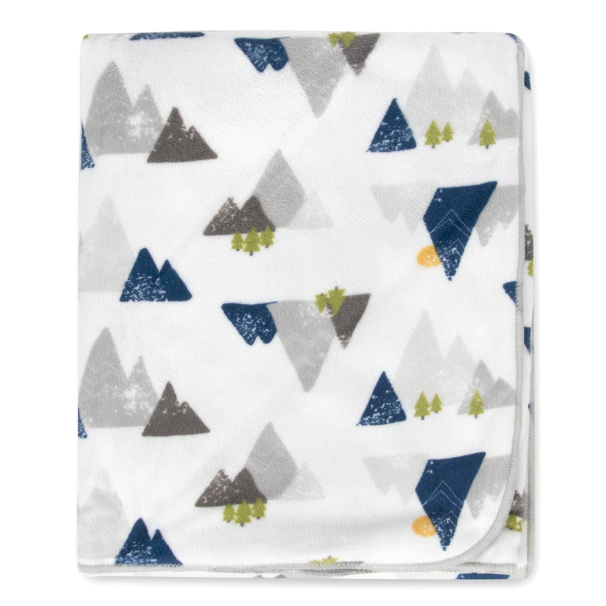 Mantas de bebé de forro polar sherpa para niños y niñas – Mantas de bebé coloridas, reversibles para recién nacidos, bebés, niños pequeños y guardería (Montañas y flechas)