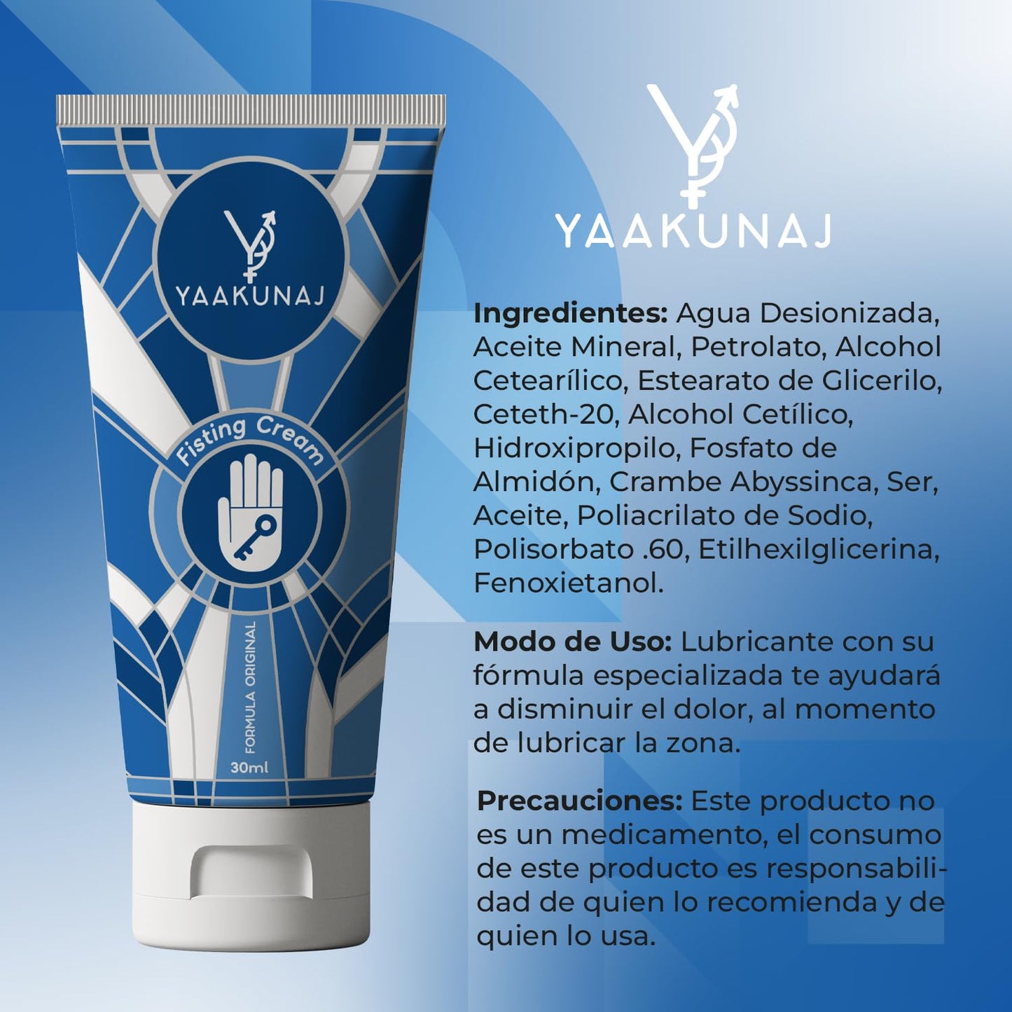 Crema Fisting YAAKUNAJ LOVESHOP Sin Dolor 30ml