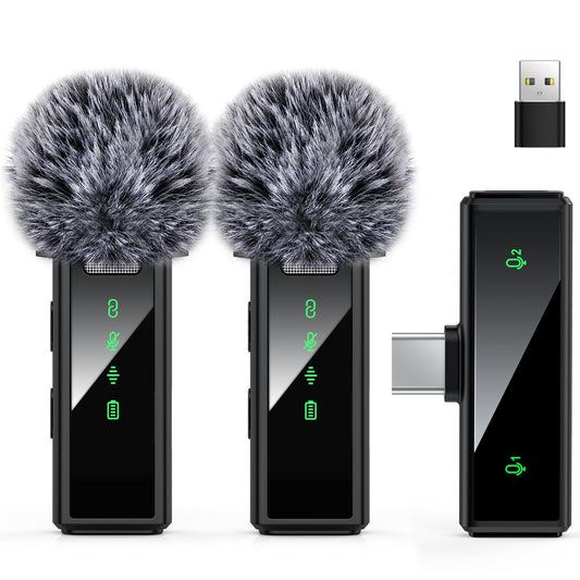 Micrófono Inalámbrico USB C VEZQUA con Cancelación de Ruido para Android, PC e iPhone 15/16
