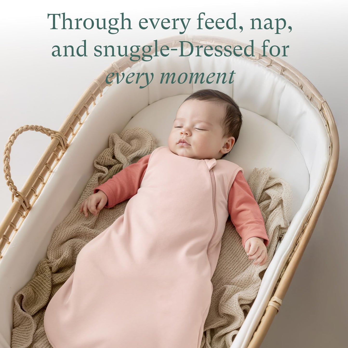 PurComfy - Juego de regalo de ropa de bambú para recién nacidos, juego de canastas suaves con saco de dormir, ropa esencial para bebé niña, Colección Amelia, 3-6 Meses
