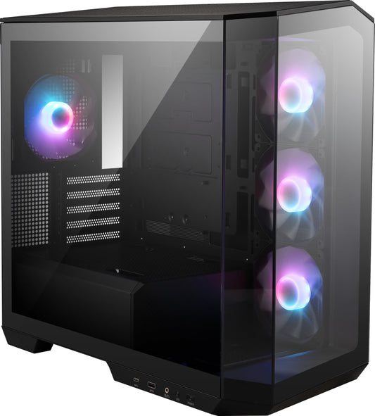 Funda para PC Micro-ATX MSI mag PANO M100R Negro con Ventiladores ARGB y USB Tipo C