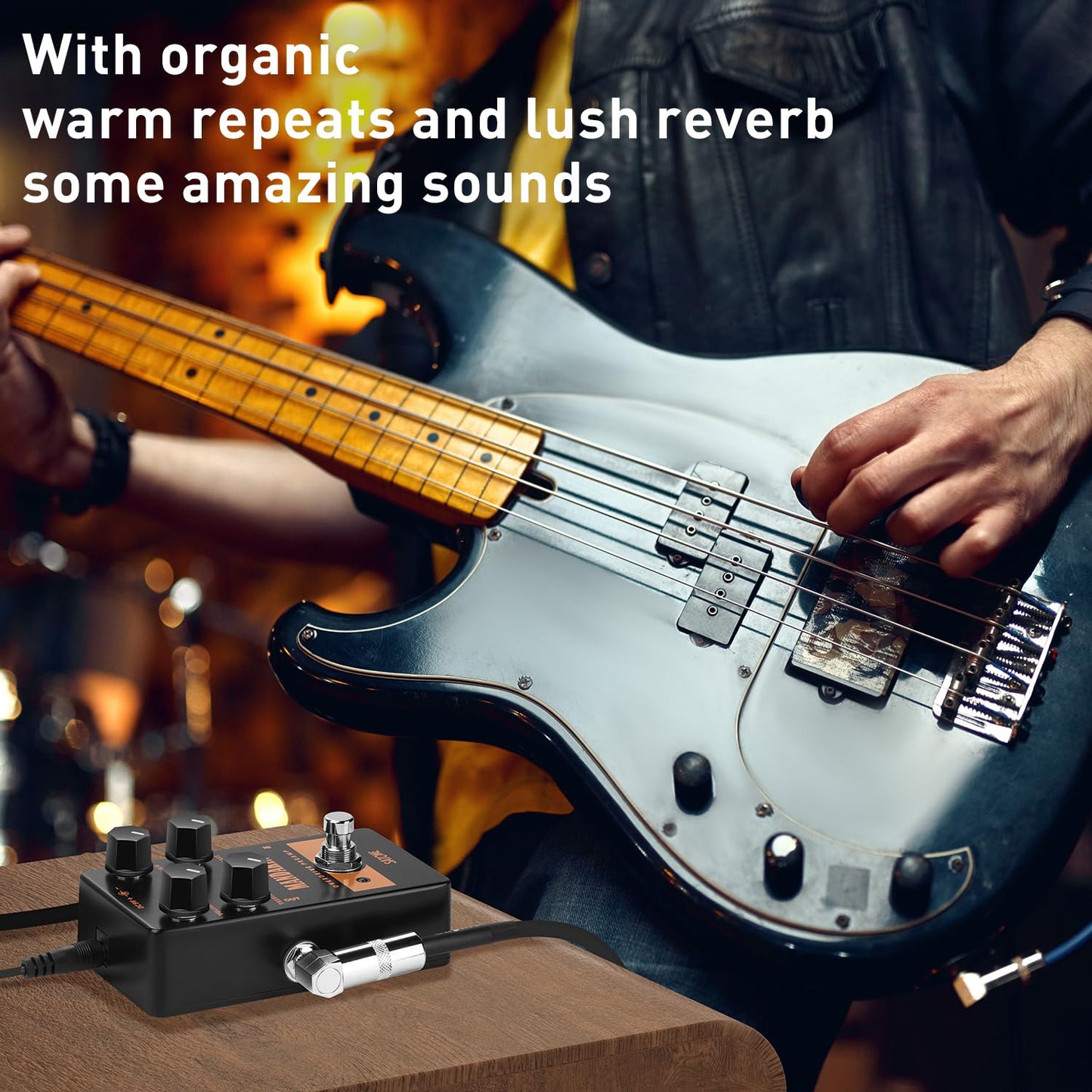 Pedal de Efecto Overdrive Satone S805 Mandarin Clásico con 4 Controles y True Bypass