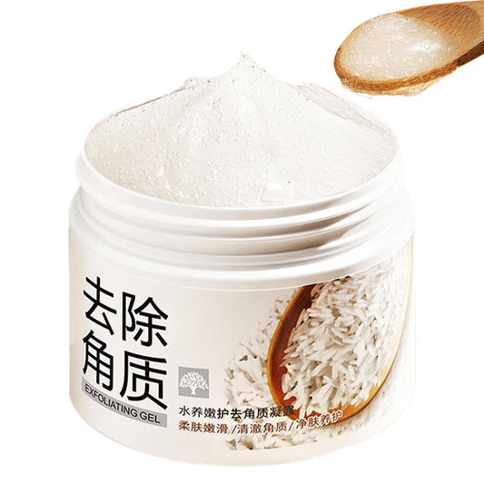 Biset Exfoliante Corporal de Arroz para Aclarar la Piel - Limpiador de Poros, Gel para Cuerpo Completo, 4.7 oz - Para Mujeres de Cualquier Tipo de Piel