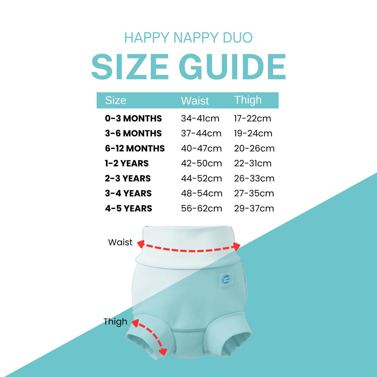 Splash About Happy Nappy Duo - Pañal reutilizable para bebés y niños pequeños (Pistachio, 12-24 meses)
